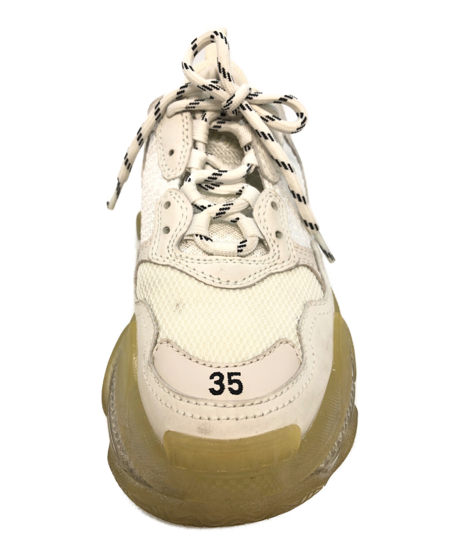 【人気】BALENCIAGA　バレンシアガ　トリプルS　スニーカー　35 白 中古・古着通販】BALENCIAGA (バレンシアガ) トリプルS ホワイト