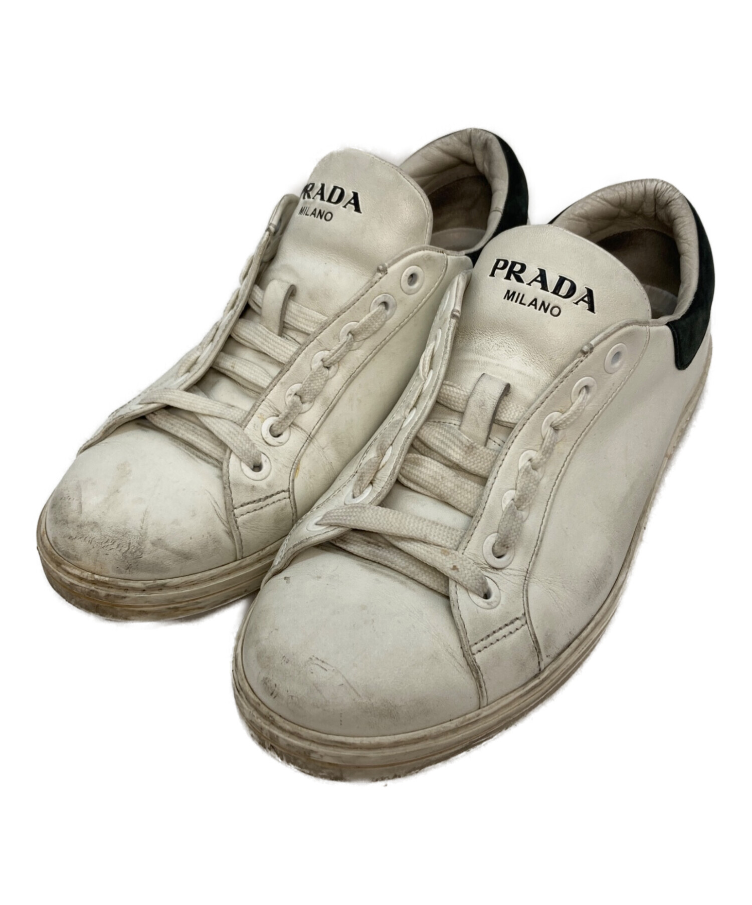 中古・古着通販】PRADA (プラダ) ローカットスニーカー ホワイト 