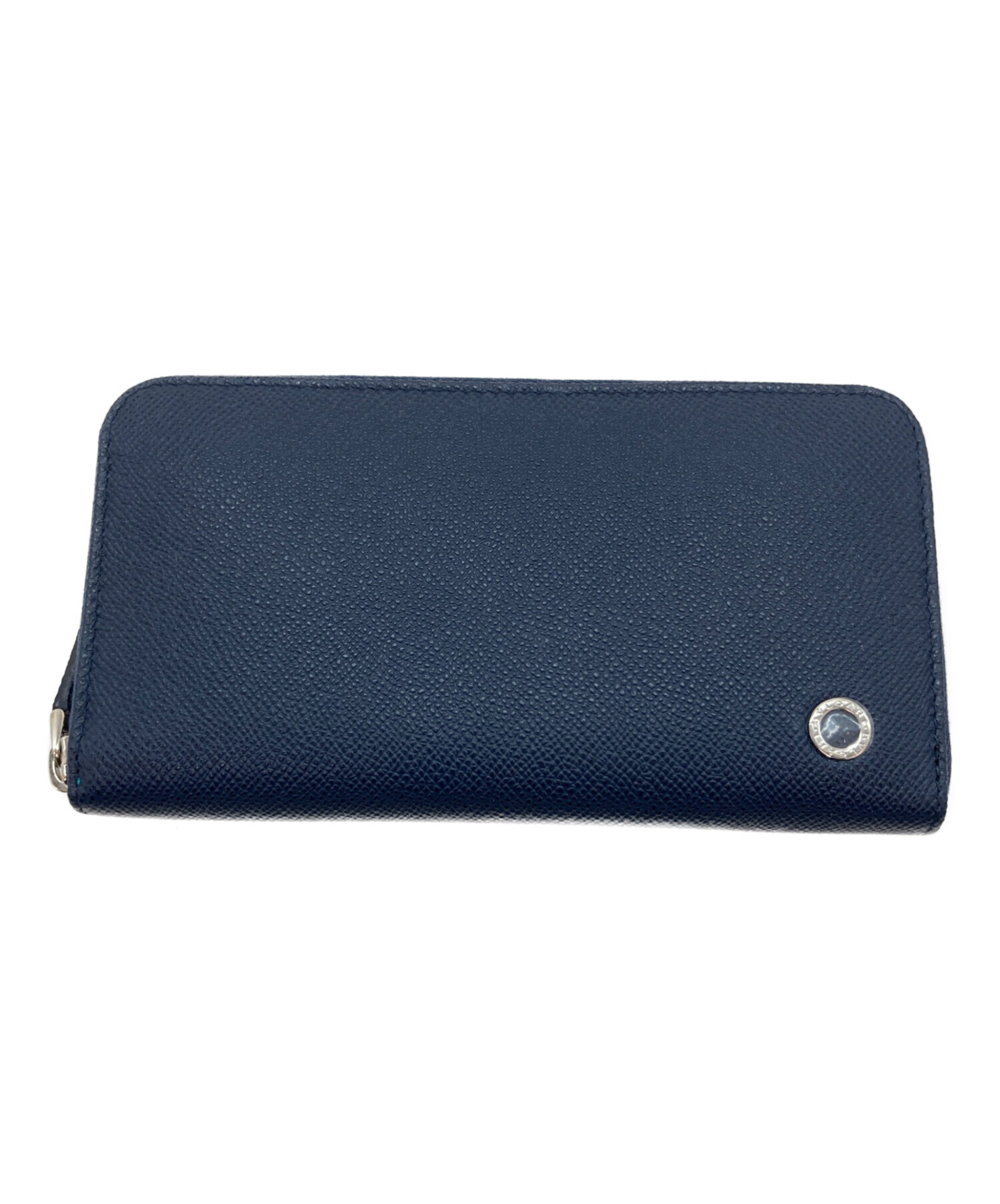 中古・古着通販】BVLGARI (ブルガリ) ラウンドジップ長財布 ネイビー