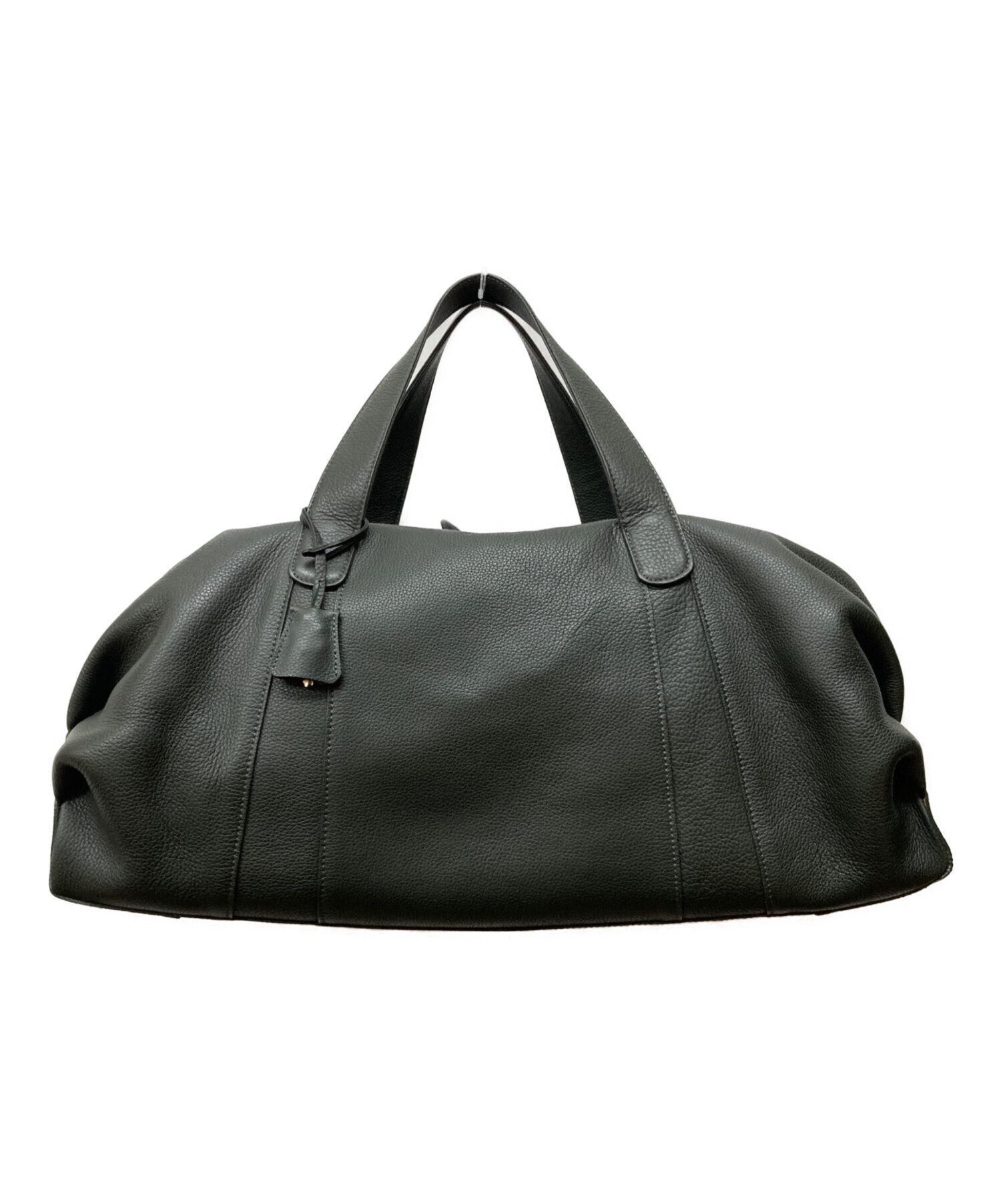 中古・古着通販】KITAMURA (キタムラ) レザーボストンバッグ グリーン