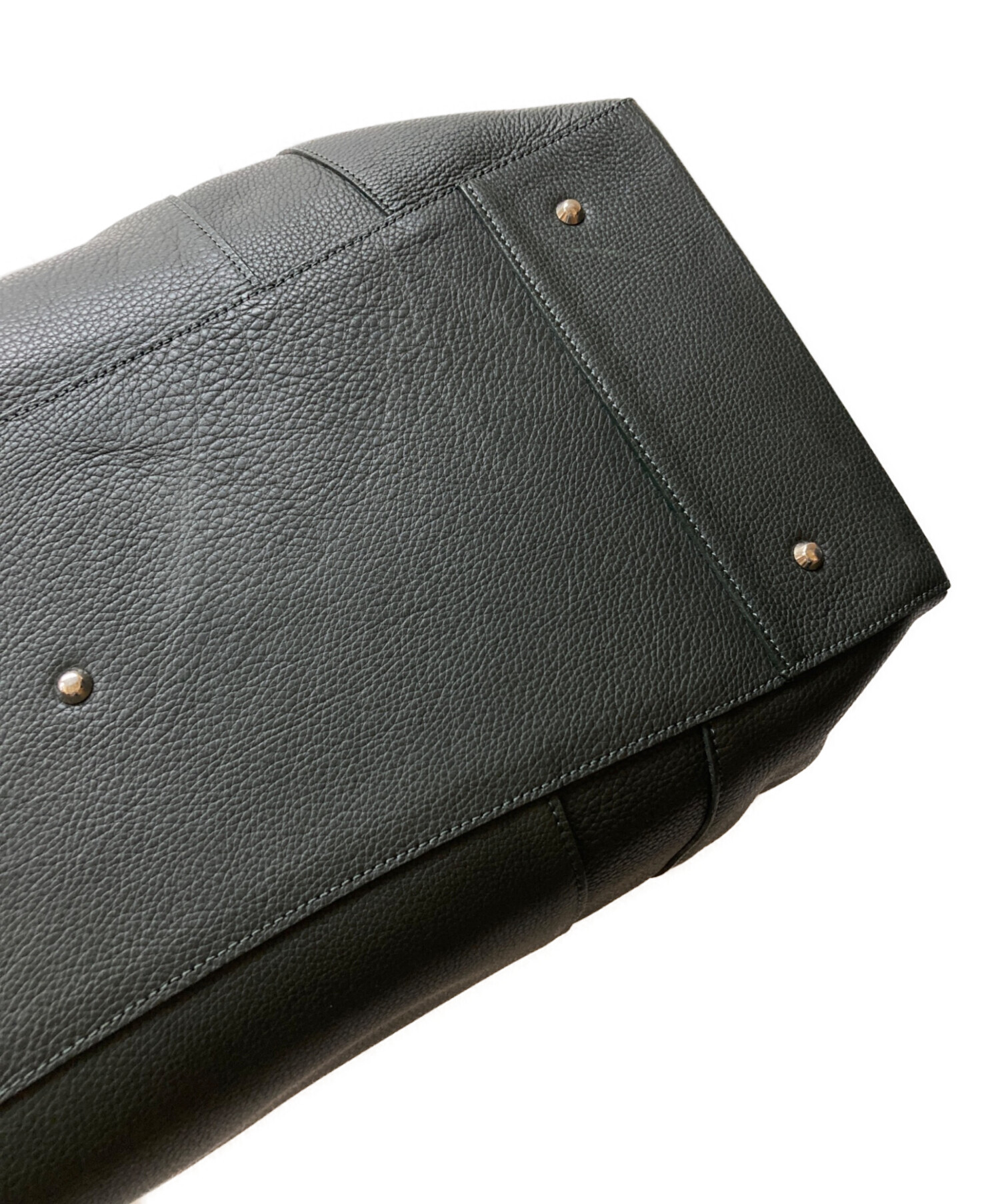 中古・古着通販】KITAMURA (キタムラ) レザーボストンバッグ グリーン