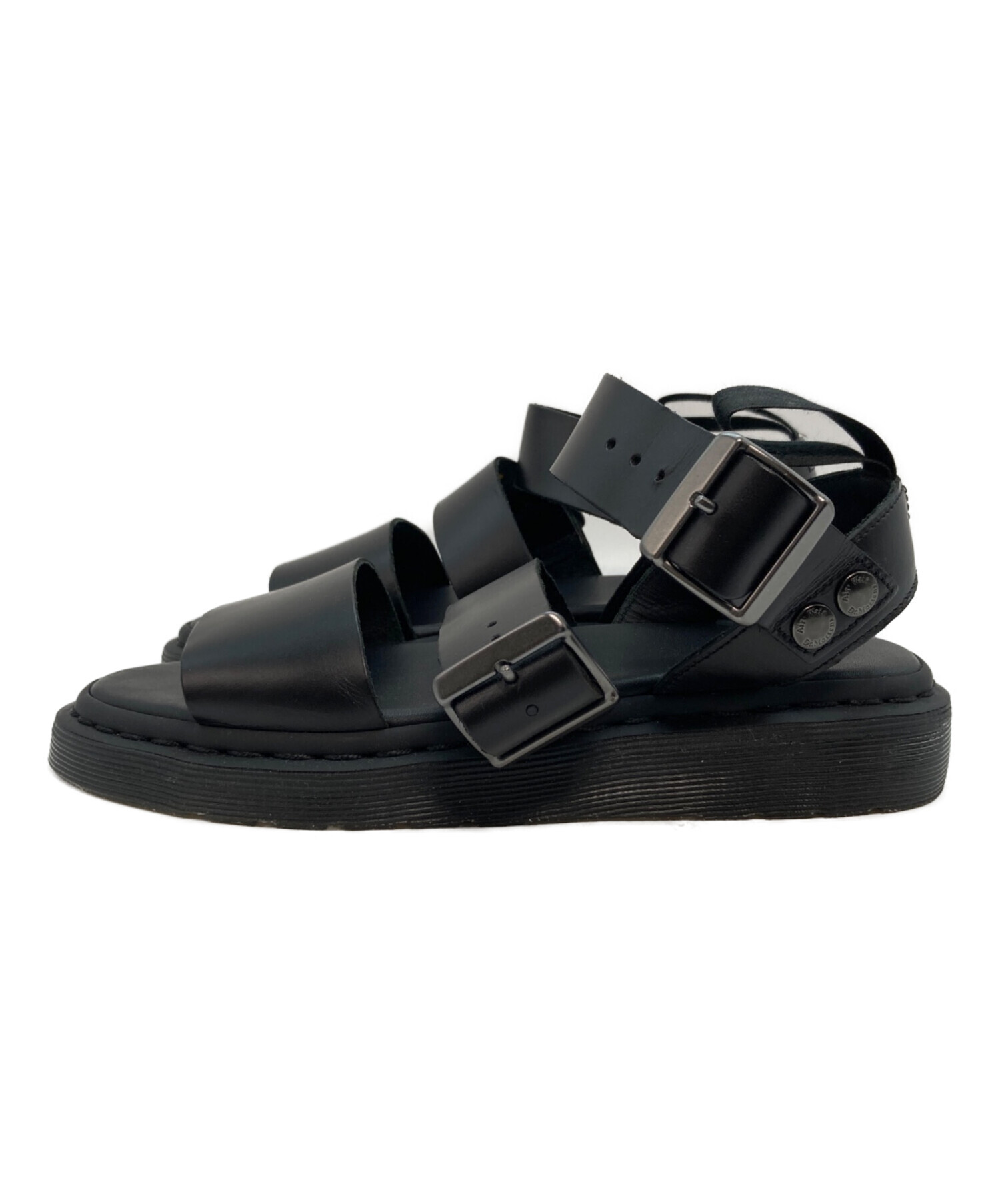 Dr. Martens ブラック ストラップサンダル　未使用に近い 中古・古着通販】Dr.Martens (ドクターマーチン) レザーストラップ