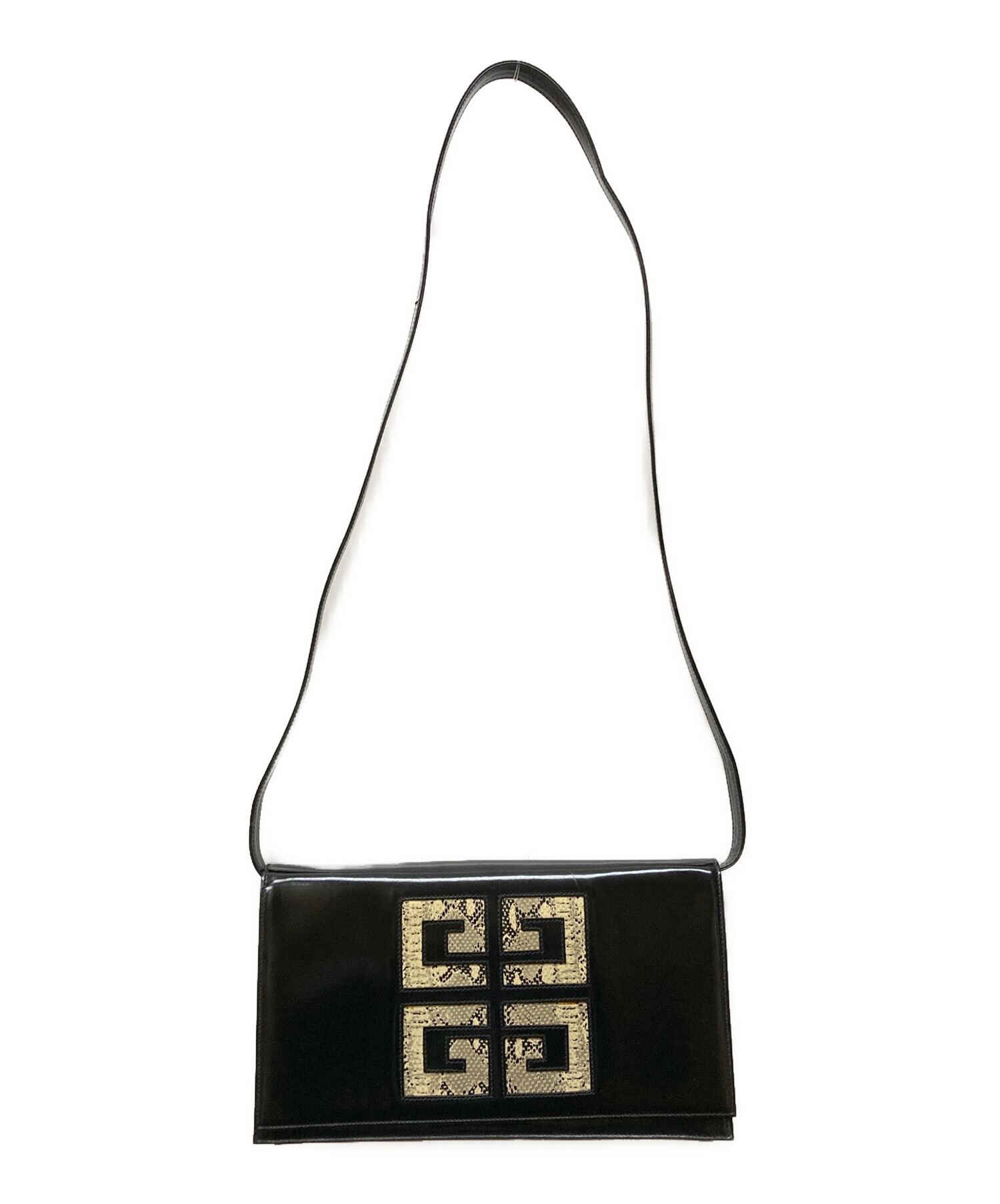 本日発送　ヴィンテージ 2XLサイズ GIVENCHY ロゴ刻印金ボタン 紺ブレ 中古・古着通販】GIVENCHY (ジバンシィ) パイソンエナメルワンハンドル