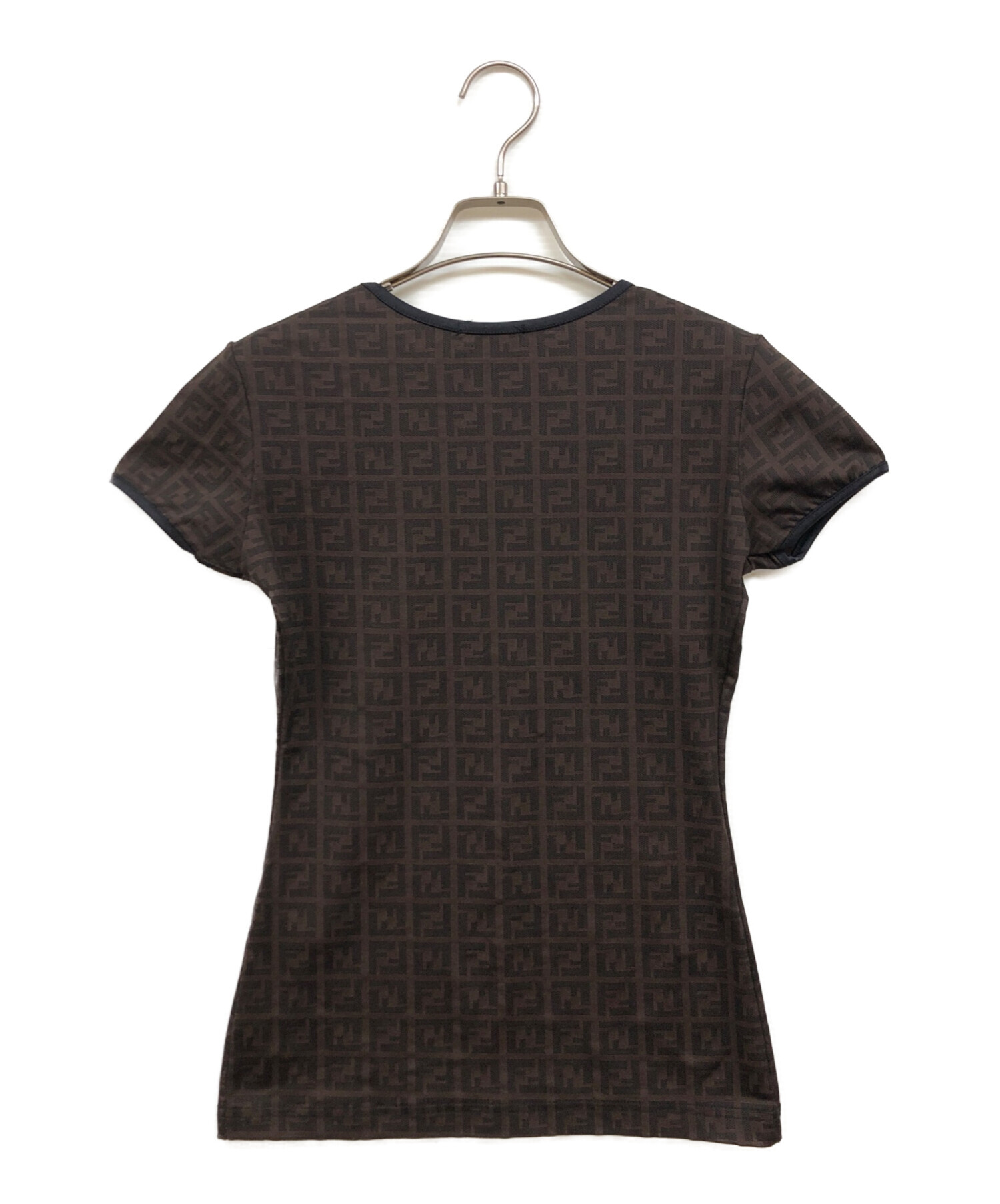 中古・古着通販】FENDI (フェンディ) ズッカ総柄Tシャツ ブラウン