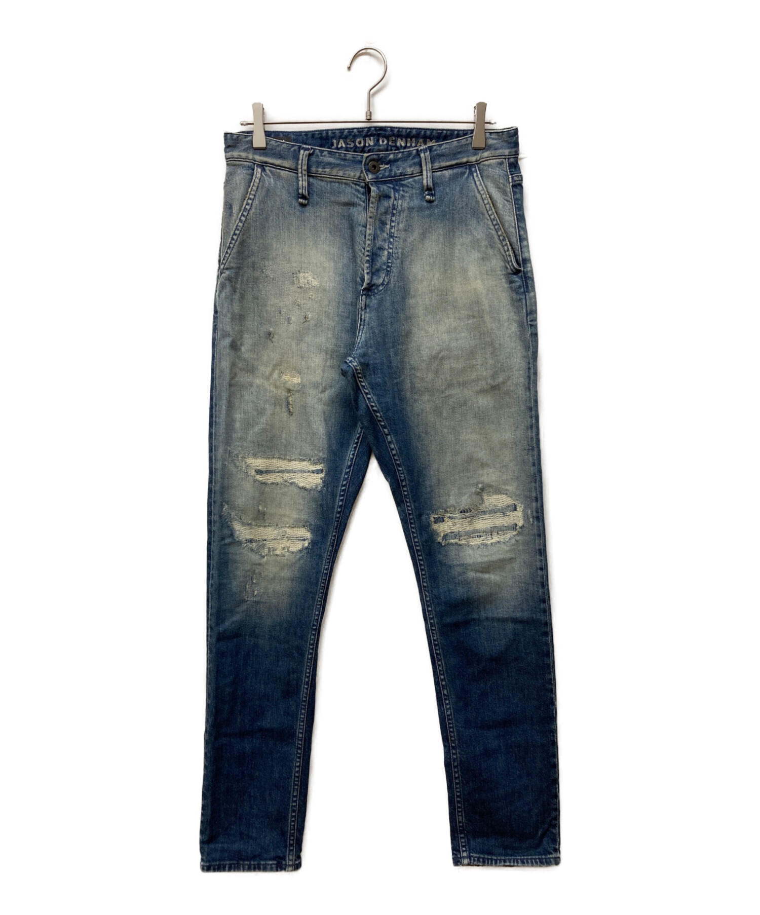 中古・古着通販】Denham (デンハム) ダメージ加工デニムパンツ