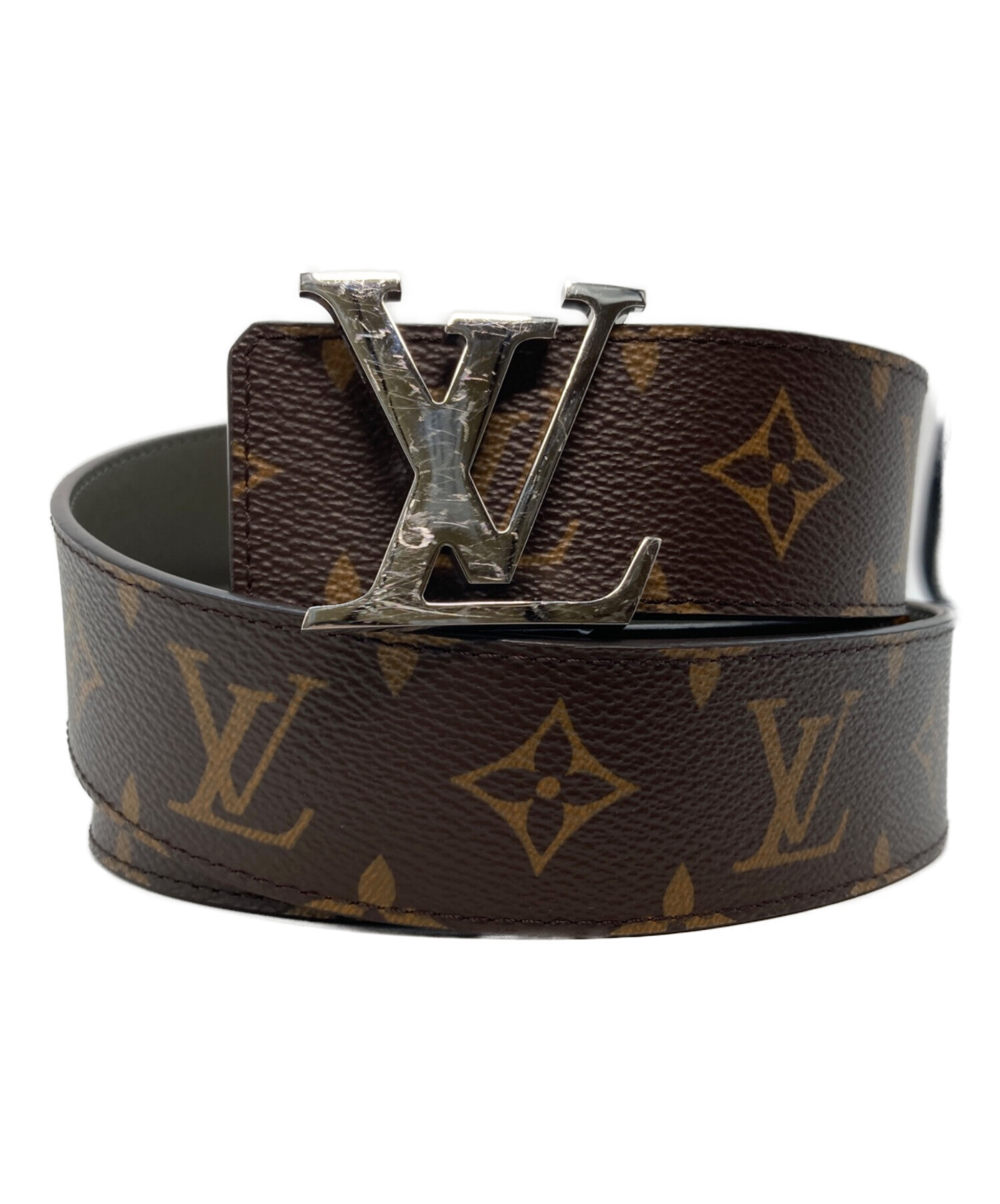 Louis Vuitton ブラウン ベルト 中古・古着通販】LOUIS VUITTON (ルイ ヴィトン) LVイニシャル