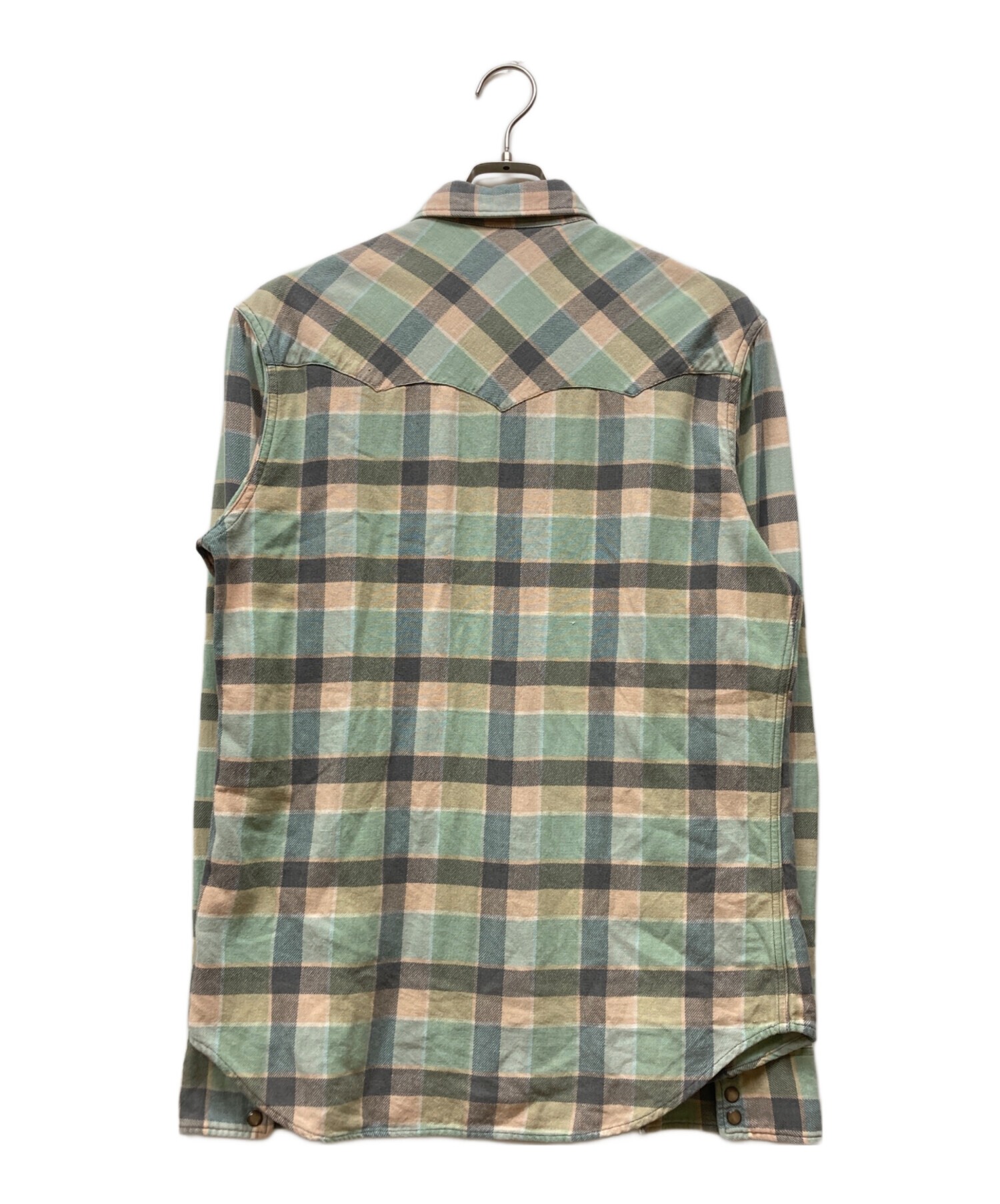 中古・古着通販】RRL (ダブルアールエル) 長袖チェックシャツ グリーン