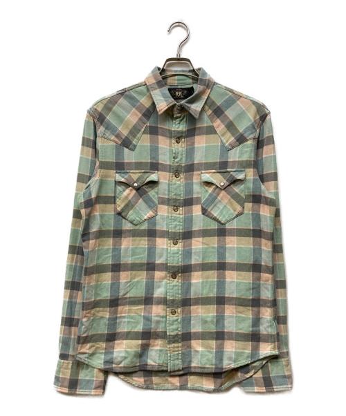中古・古着通販】RRL (ダブルアールエル) 長袖チェックシャツ グリーン