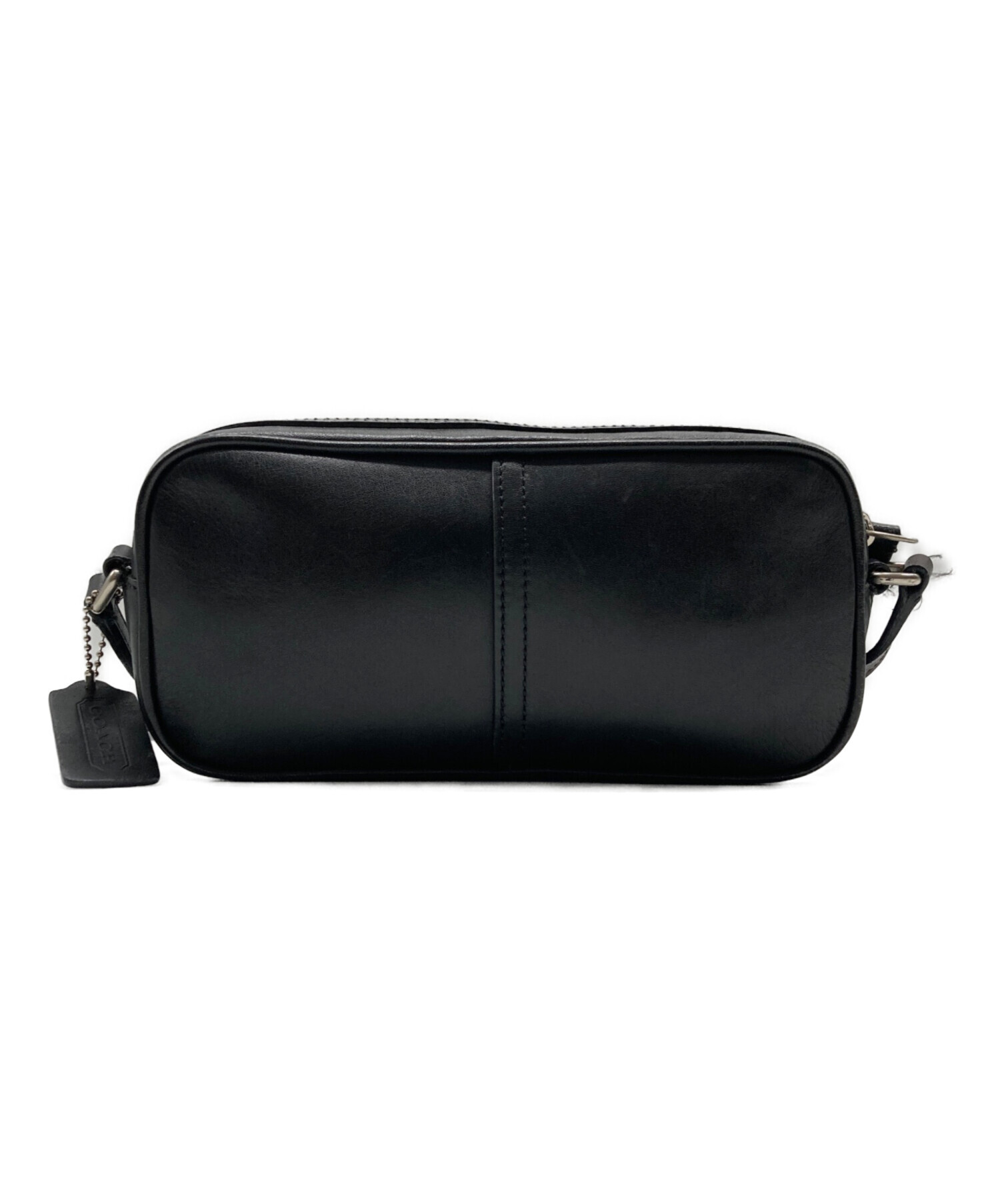 未使用　COACH ブラック ショルダーバッグ 中古・古着通販】COACH (コーチ) ショルダーバッグ ブラック｜ブランド