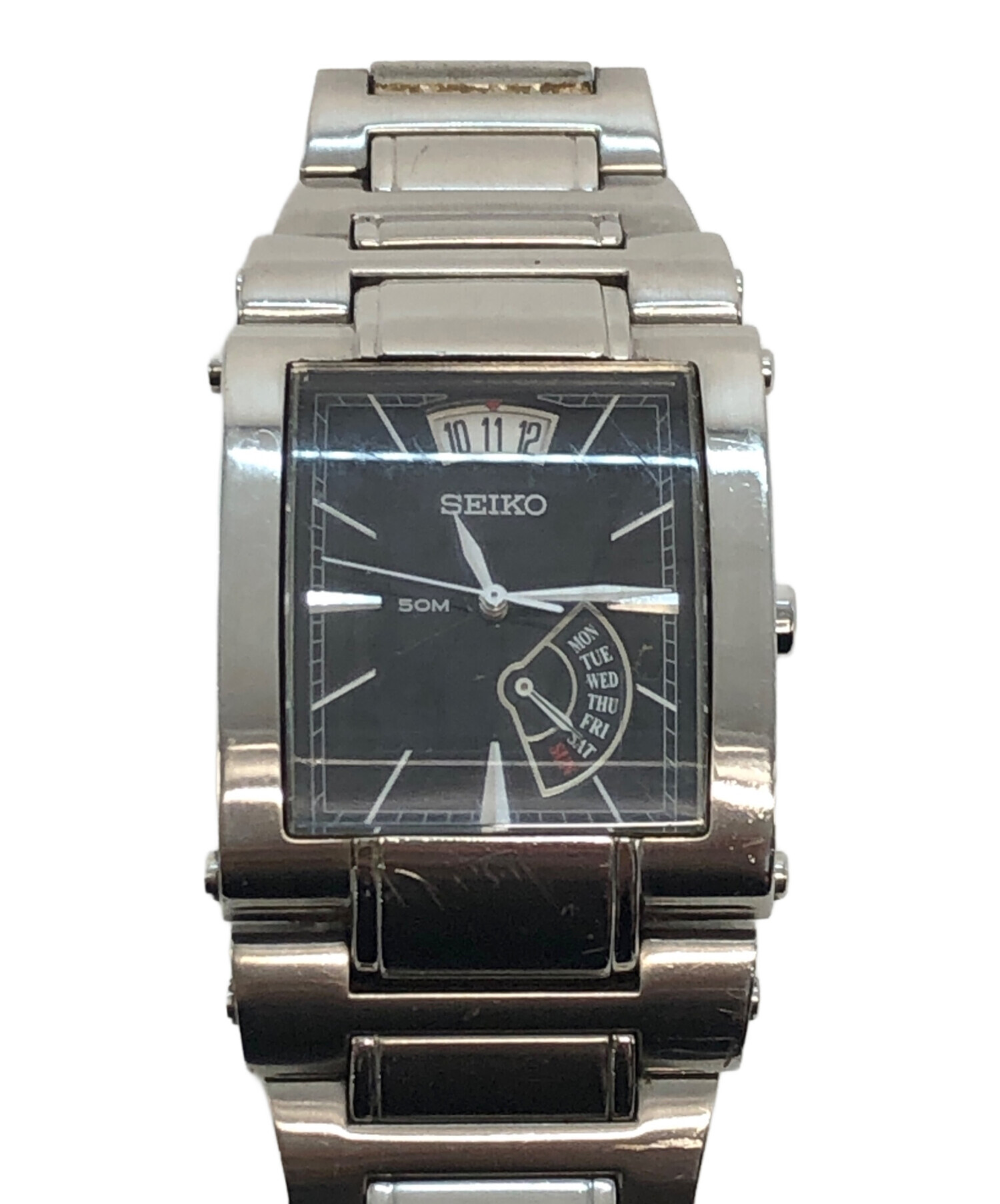 中古・古着通販】SEIKO (セイコー) スクエアドレスウォッチ ブラック