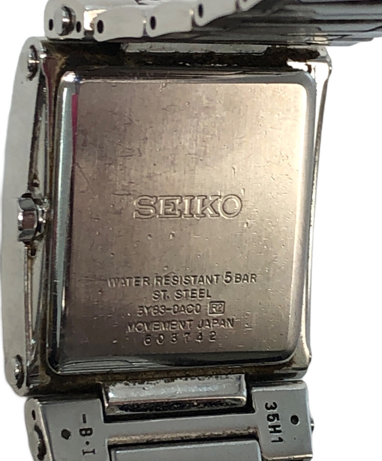 SEIKO ドレスウォッチ 中古・古着通販】SEIKO (セイコー) スクエアドレスウォッチ ブラック