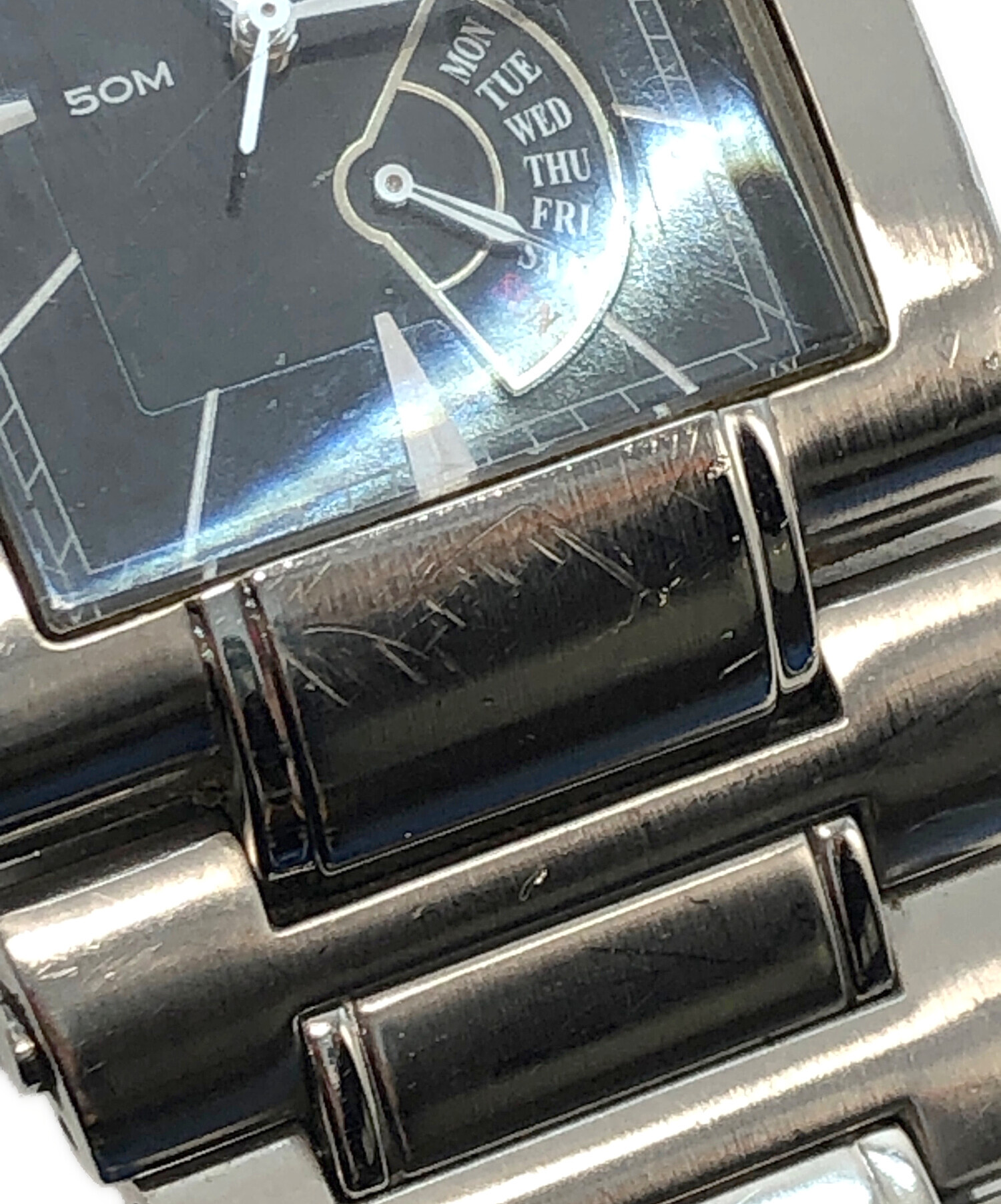 中古・古着通販】SEIKO (セイコー) スクエアドレスウォッチ ブラック