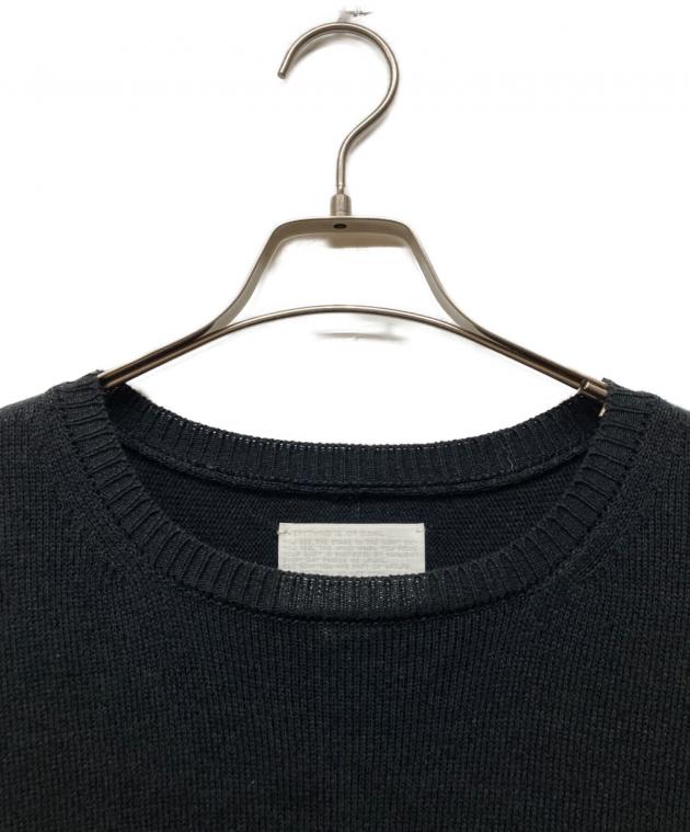 中古・古着通販】nanamica (ナナミカ) 7G CREW NECK SWEATER ブラック