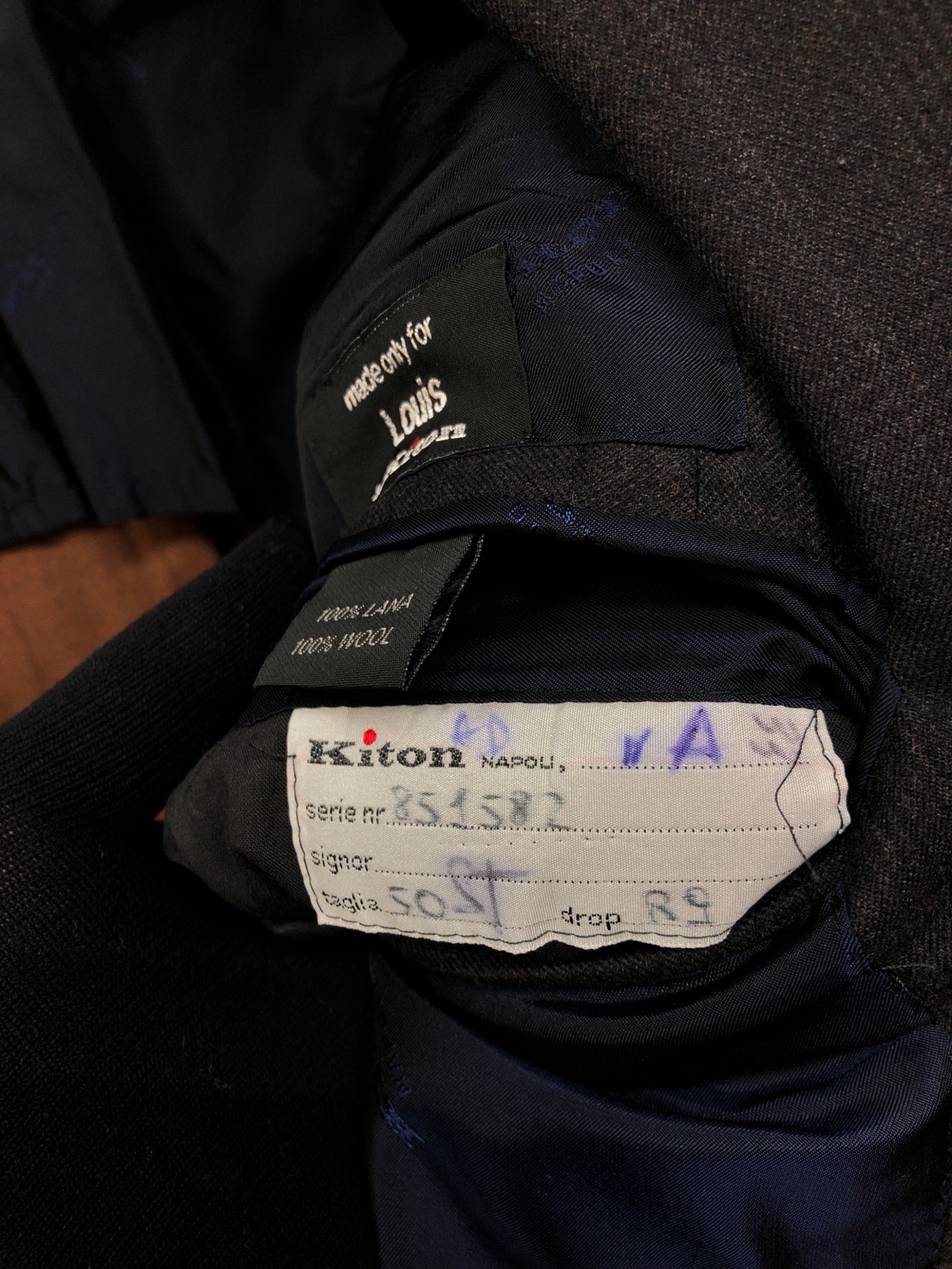 中古・古着通販】Kiton (キートン) テーラードジャケット ネイビー