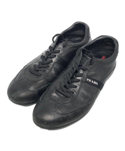 PRADA SPORTS ブラック スニーカー 中古・古着通販】PRADA SPORTS (プラダスポーツ) ローカットレザー