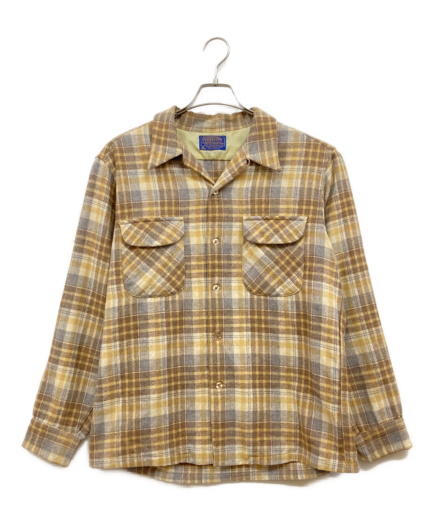 pendleton 70s シャツ　デッドストック　L 中古・古着通販】PENDLETON (ペンドルトン) 70sボードシャツ イエロー
