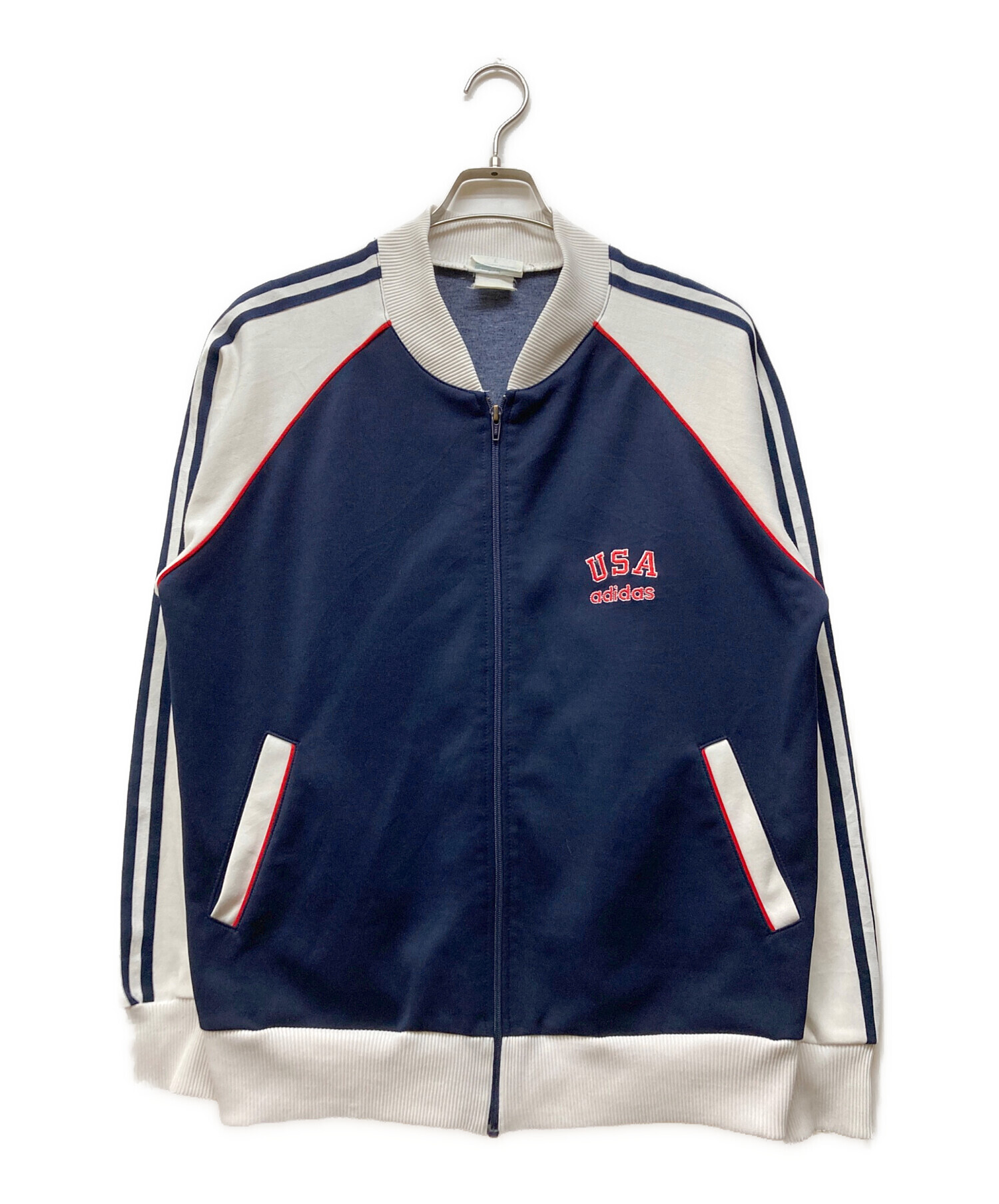 80s アディダス ジャケット セットアップ ビンテージ 中古・古着通販】adidas (アディダス) 80sトラックジャケット ネイビー