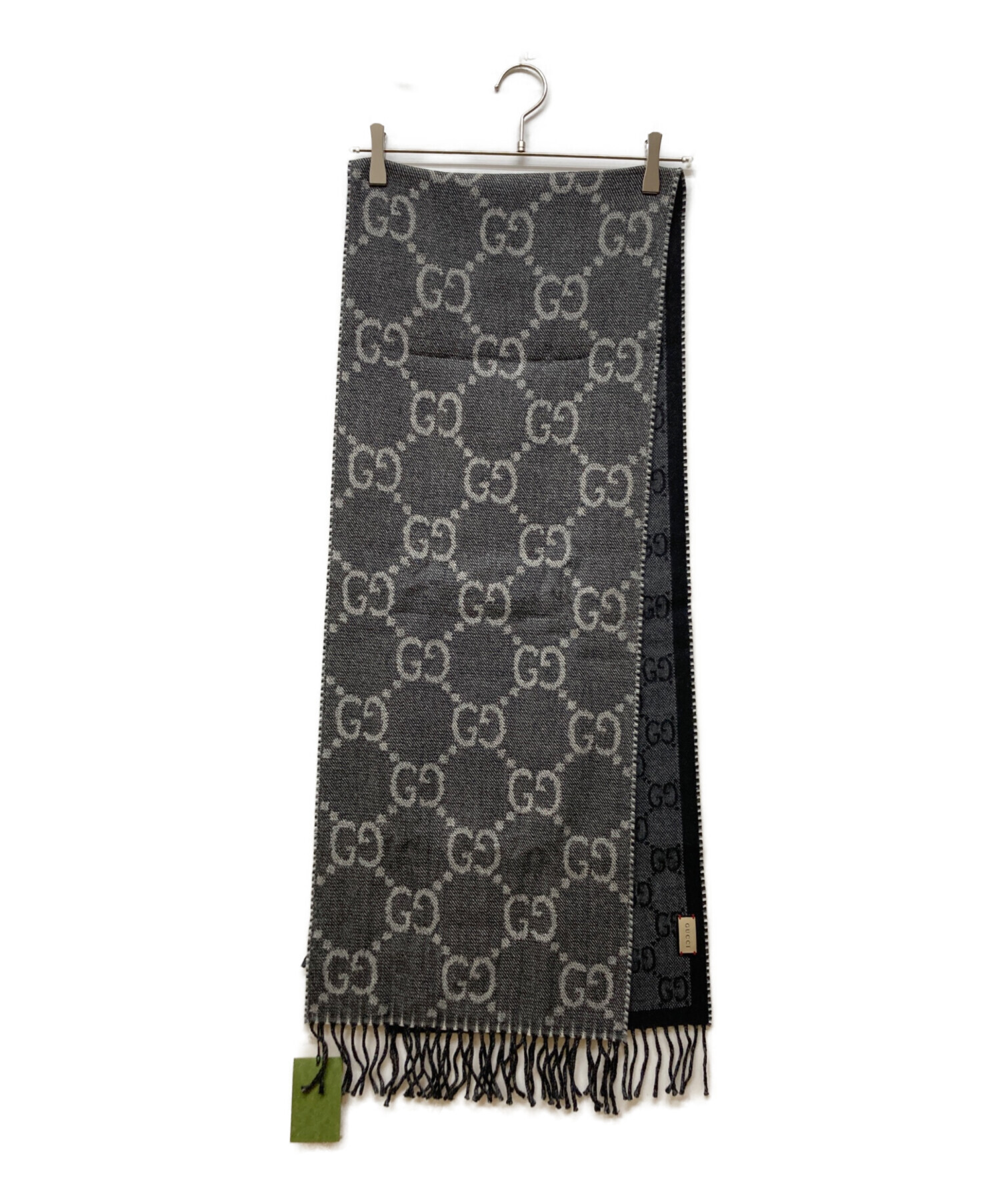 中古・古着通販】GUCCI (グッチ) GGジャガード ウールニットマフラー