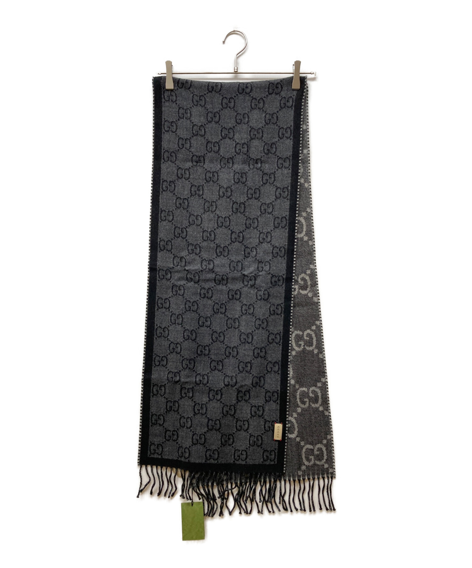 中古・古着通販】GUCCI (グッチ) GGジャガード ウールニットマフラー