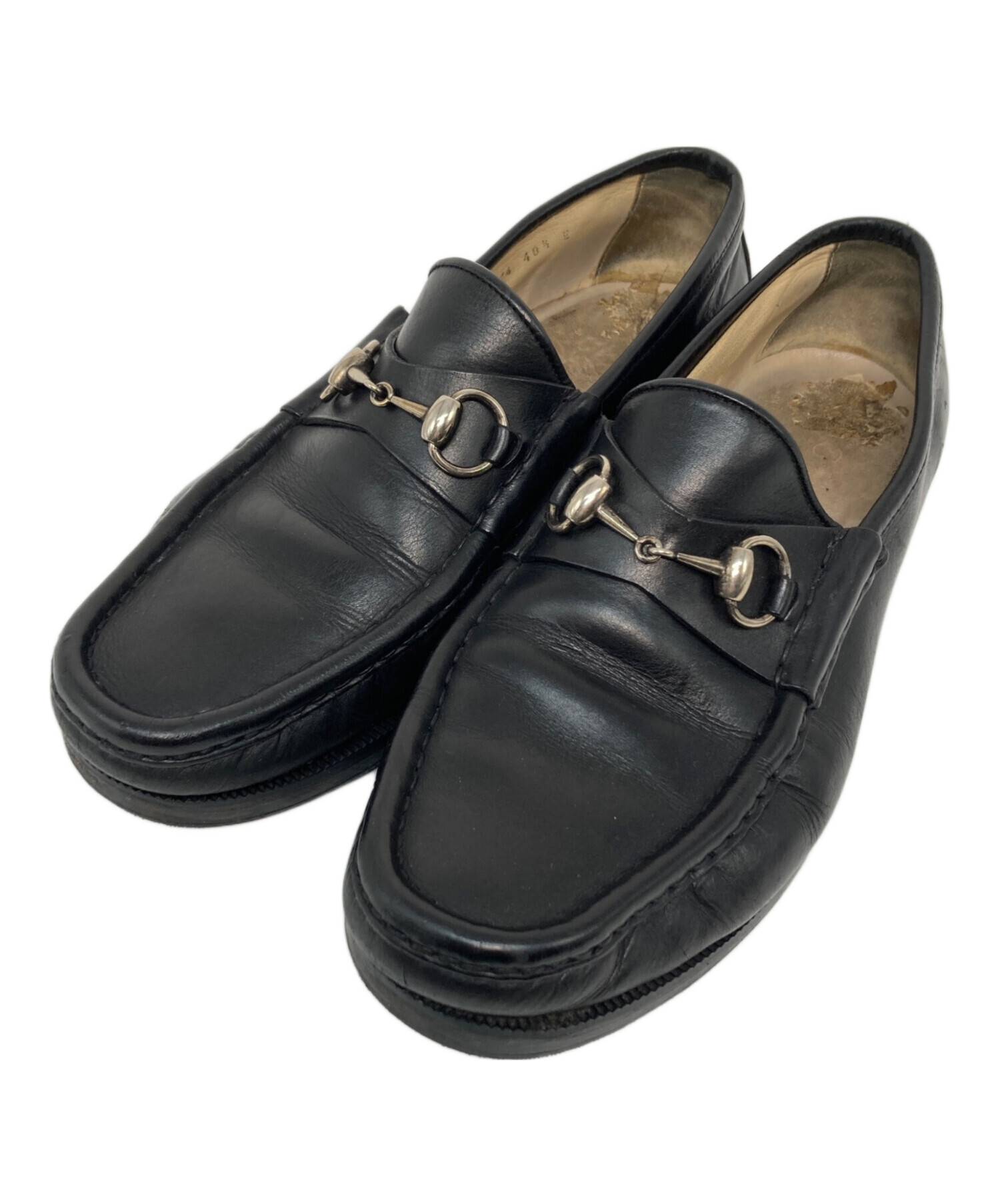 中古・古着通販】GUCCI (グッチ) ホースビットローファー ブラック