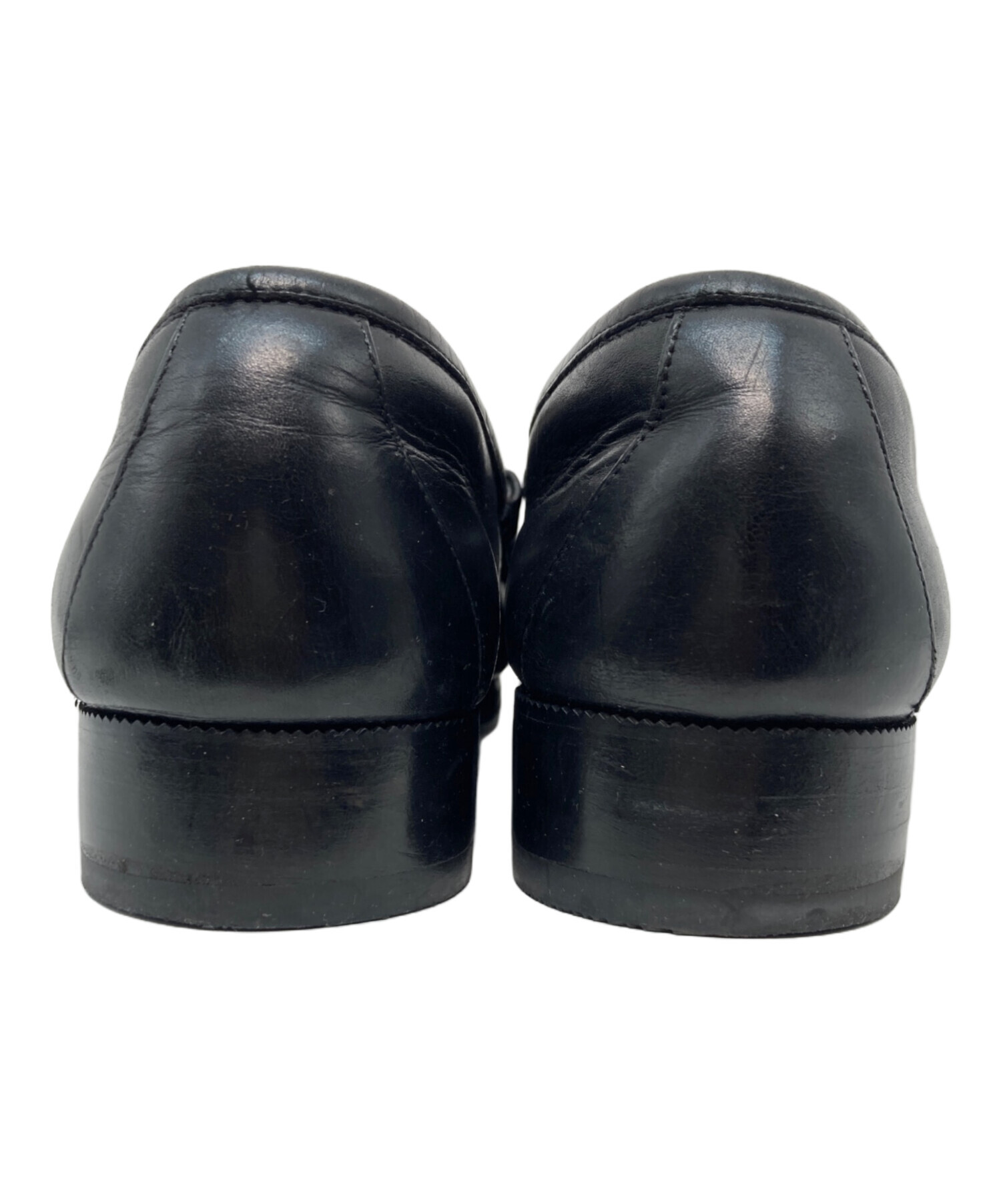 GUCCI ブラック ローファー 37.5 中古・古着通販】GUCCI (グッチ) ホースビットローファー ブラック