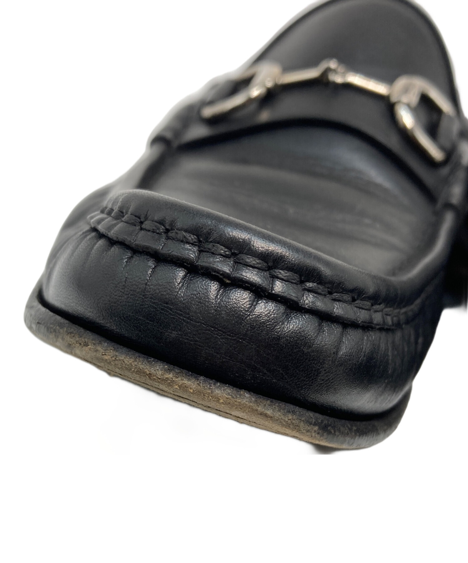 中古・古着通販】GUCCI (グッチ) ホースビットローファー ブラック