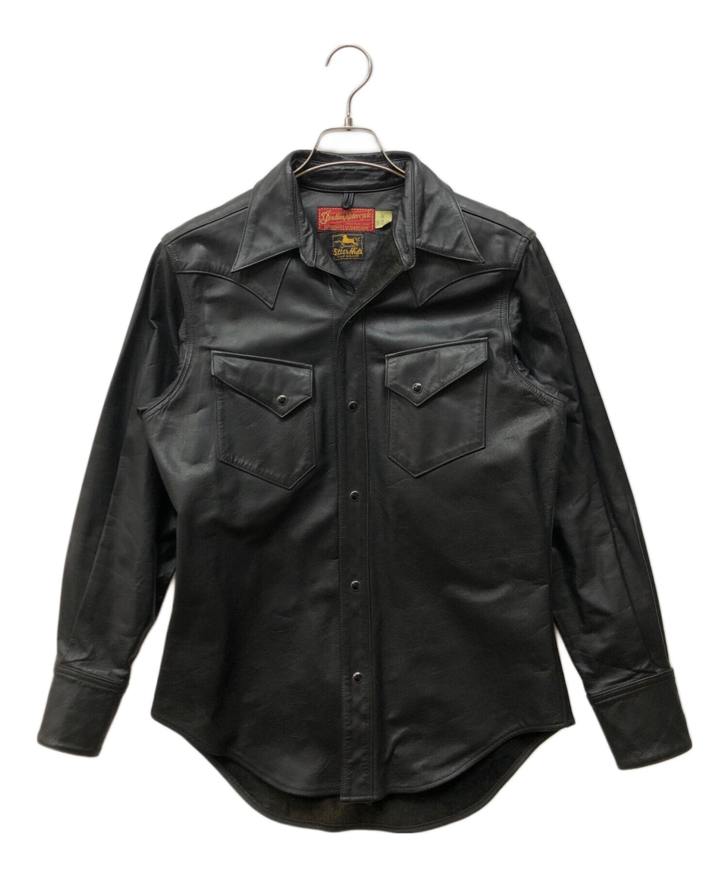 Indian Motorcycle ブラックウエスタンシャツ アメカジ 中古・古着通販】INDIAN MOTORCYCLE (インディアンモーターサイクル