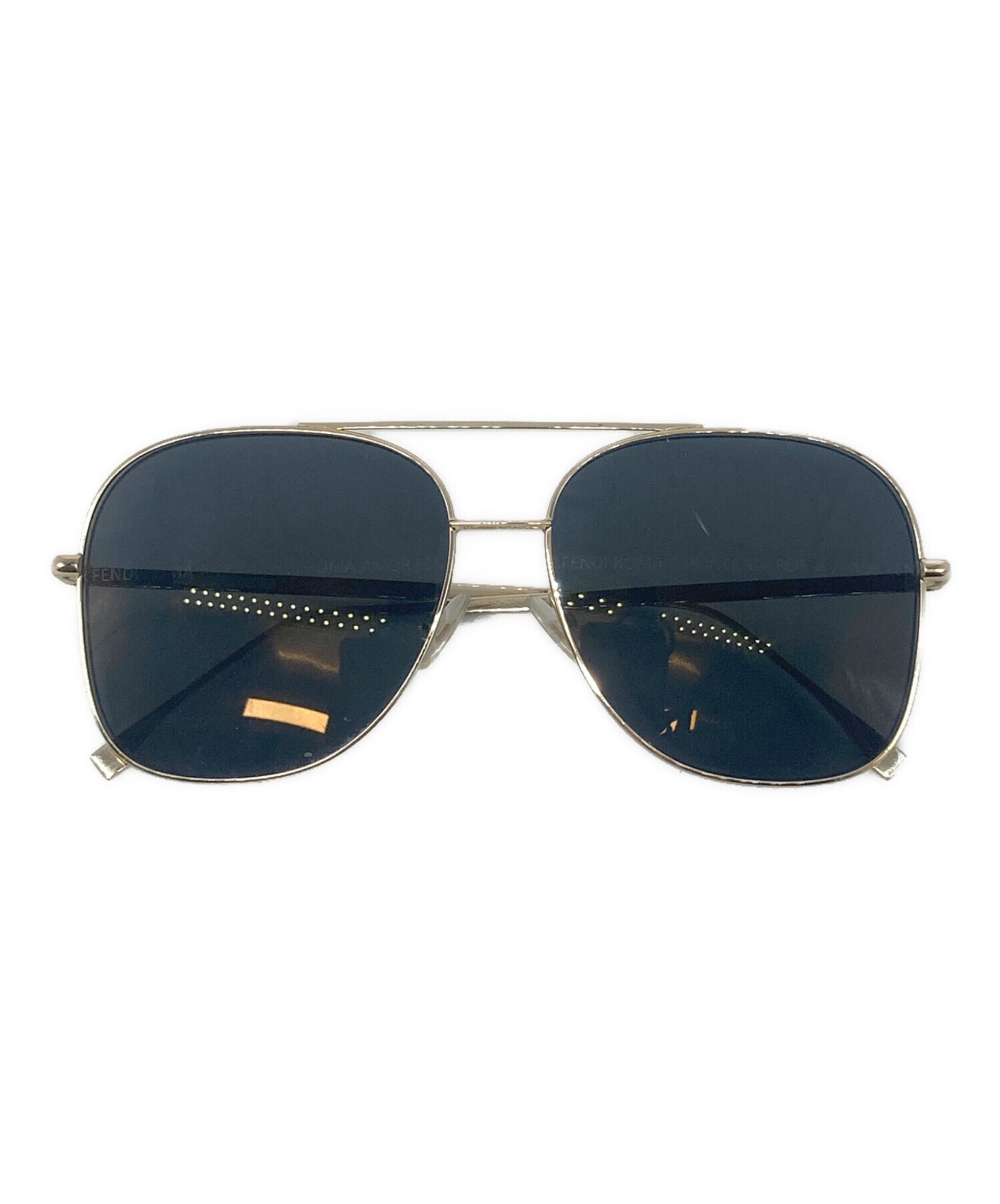 中古・古着通販】FENDI (フェンディ) サングラス ゴールド サイズ:59