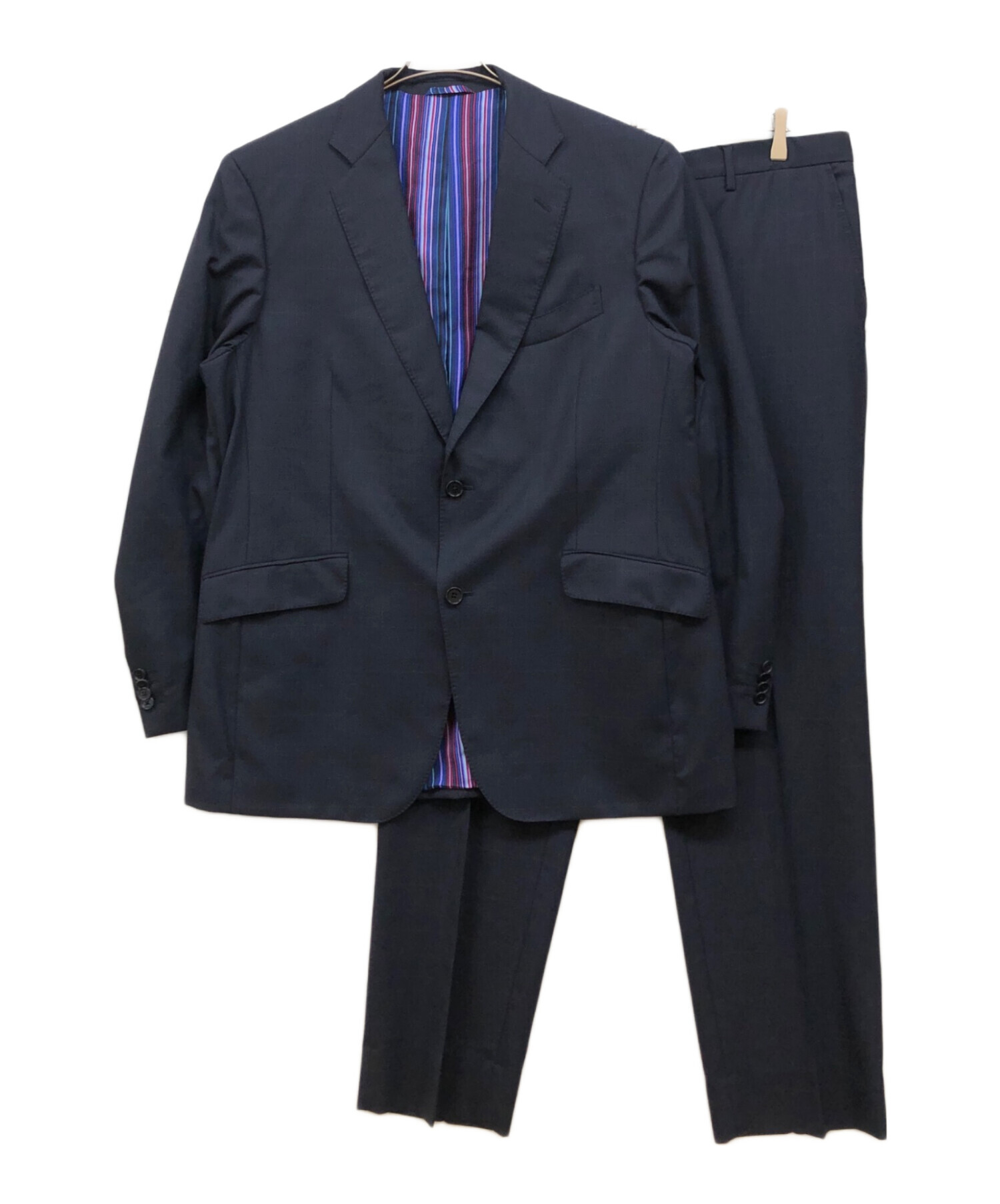 ETRO エトロ セットアップ スーツ ネイビー 紺 52 ＝ 日本人 XL相当 中古・古着通販】ETRO (エトロ) セットアップスーツ ネイビー サイズ
