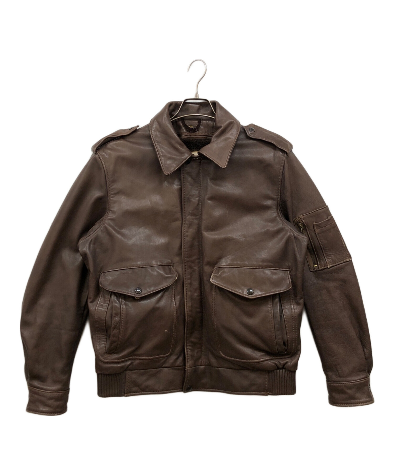 希少 Schott レザージャケット サイズ42 ブラウン 古着 中古・古着通販】Schott (ショット) A-2レザージャケット ブラウン