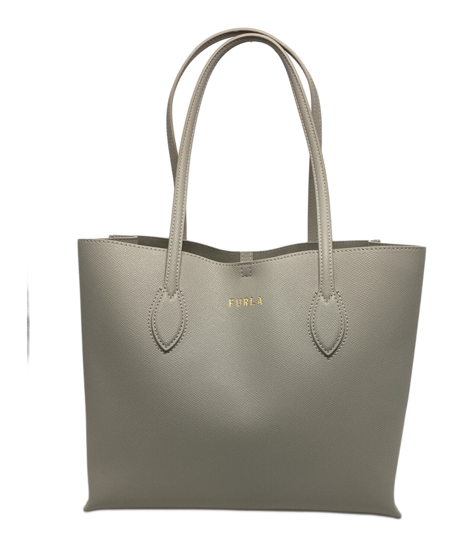 極美品 FURLA フルラ トートバッグ グレー 中古・古着通販】FURLA (フルラ) トートバッグ アイボリー｜ブランド