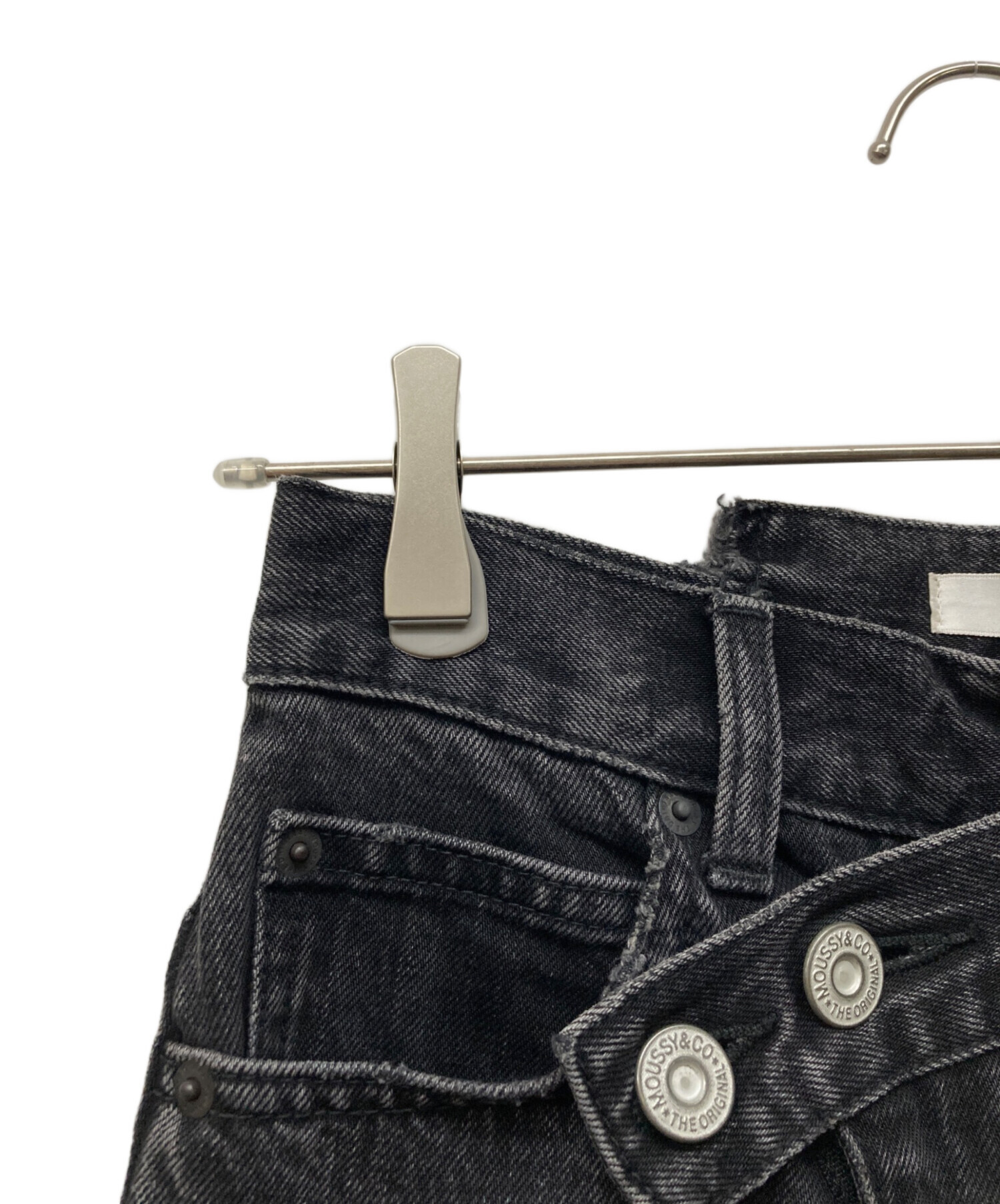 中古・古着通販】moussy (マウジー) CROSS WAIST WIDE STRAIGHT
