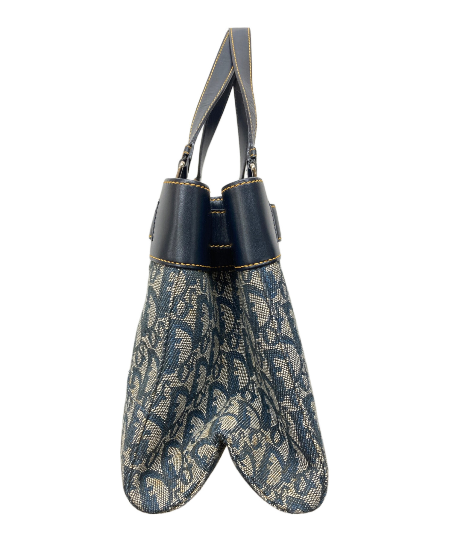 未使用級　カシミヤ100%　ディオール　ポンチョ　シグネチャーバンドロゴ　紺 中古・古着通販】Christian Dior (クリスチャン ディオール