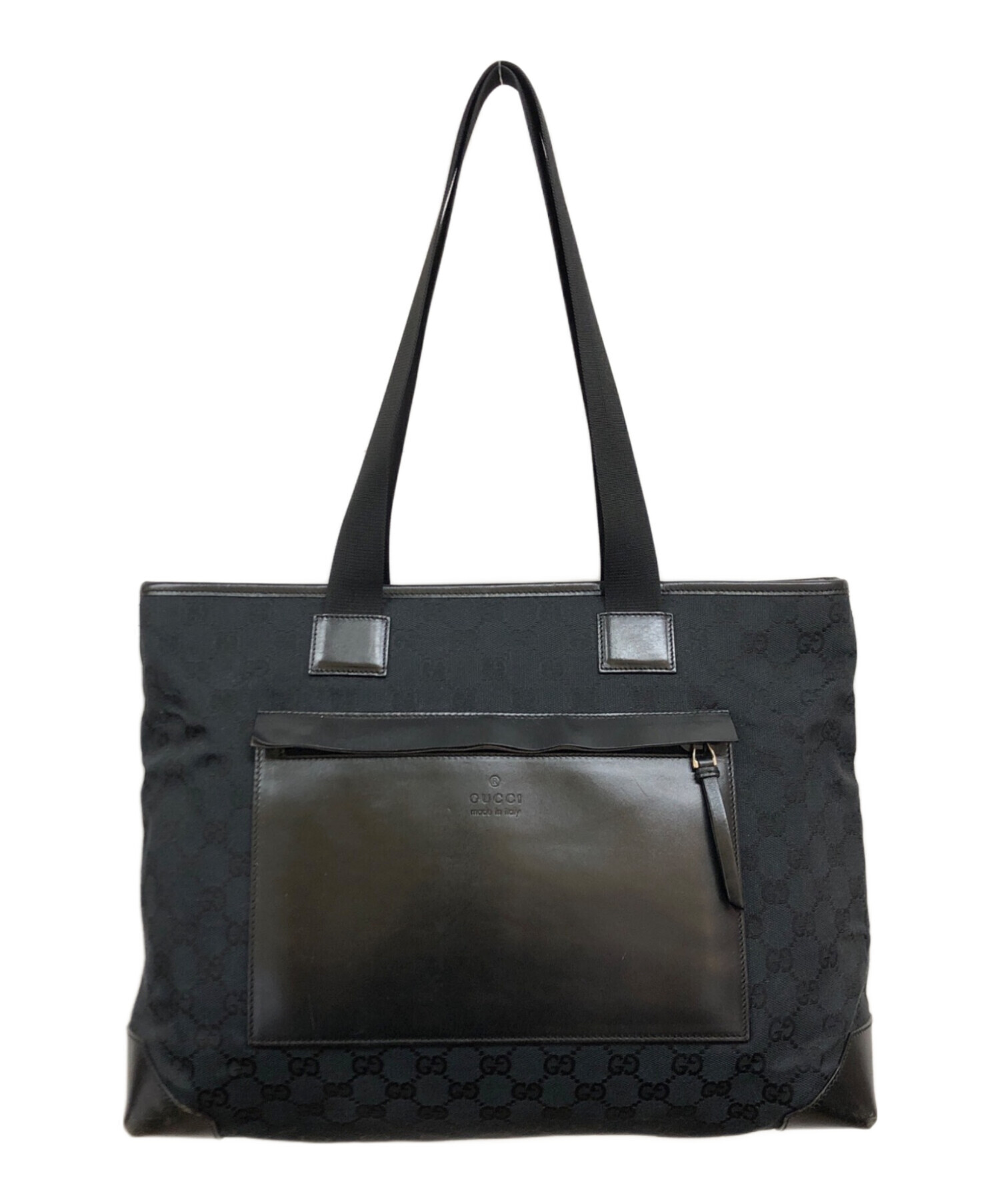 緊急値下げGUCCI トートバッグ 黒色 イタリア製 中古・古着通販】GUCCI (グッチ) トートバッグ ブラック｜ブランド