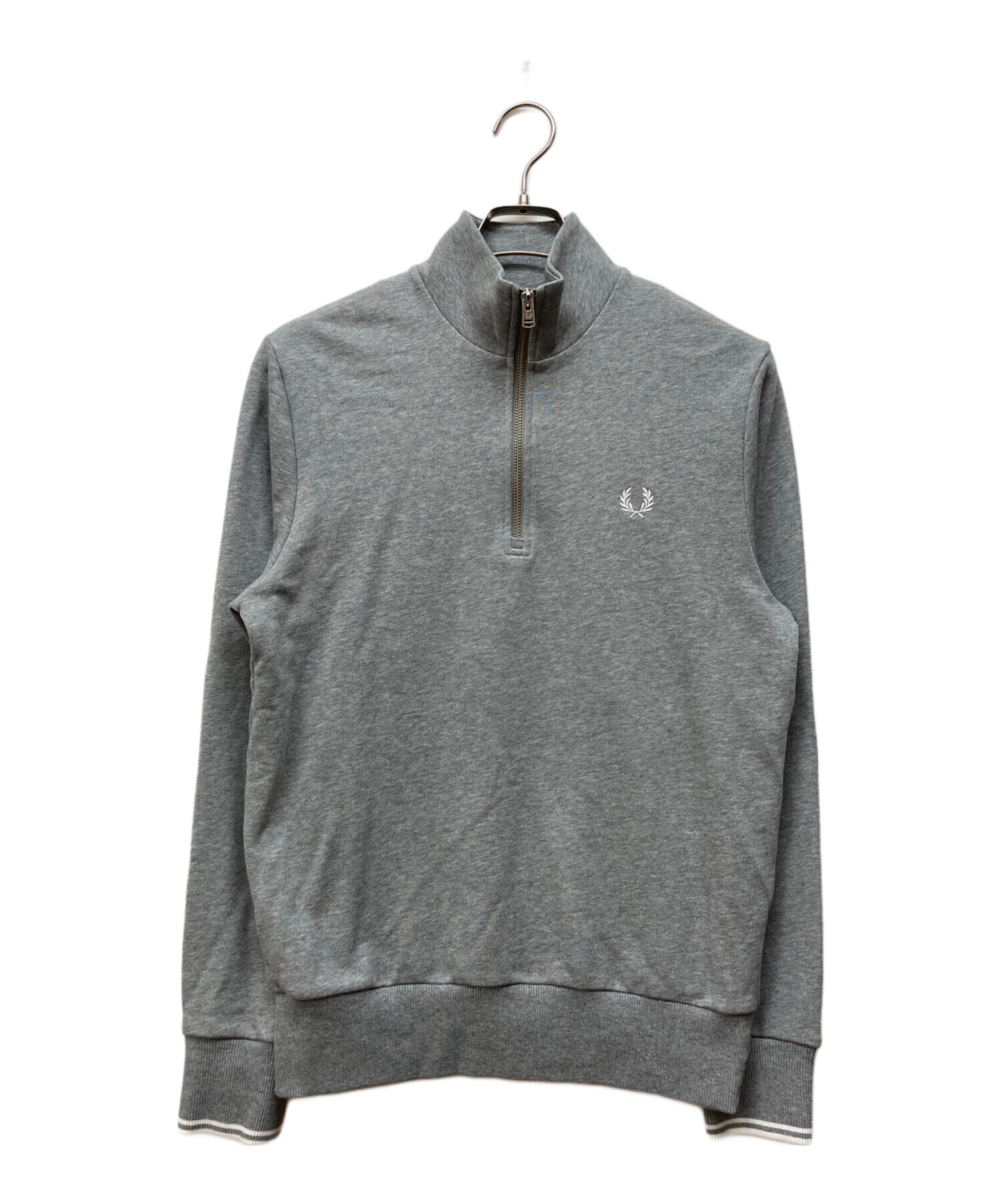 FRED PERRY ジップアップジャージ グレー 中古・古着通販】FRED PERRY (フレッドペリー) ハーフジップスウェット