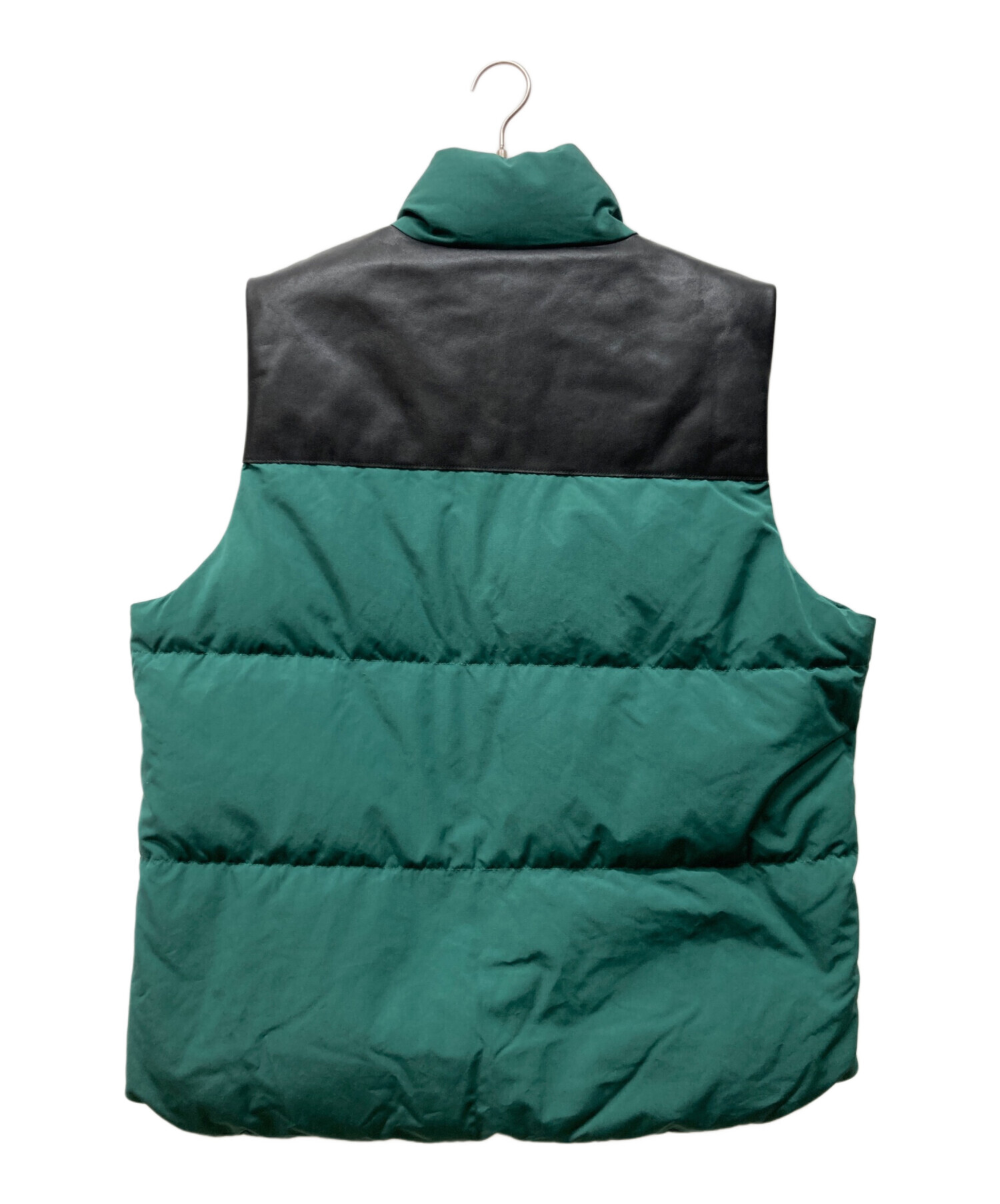 中古・古着通販】Schott (ショット) レザー切替ダウンベスト グリーン