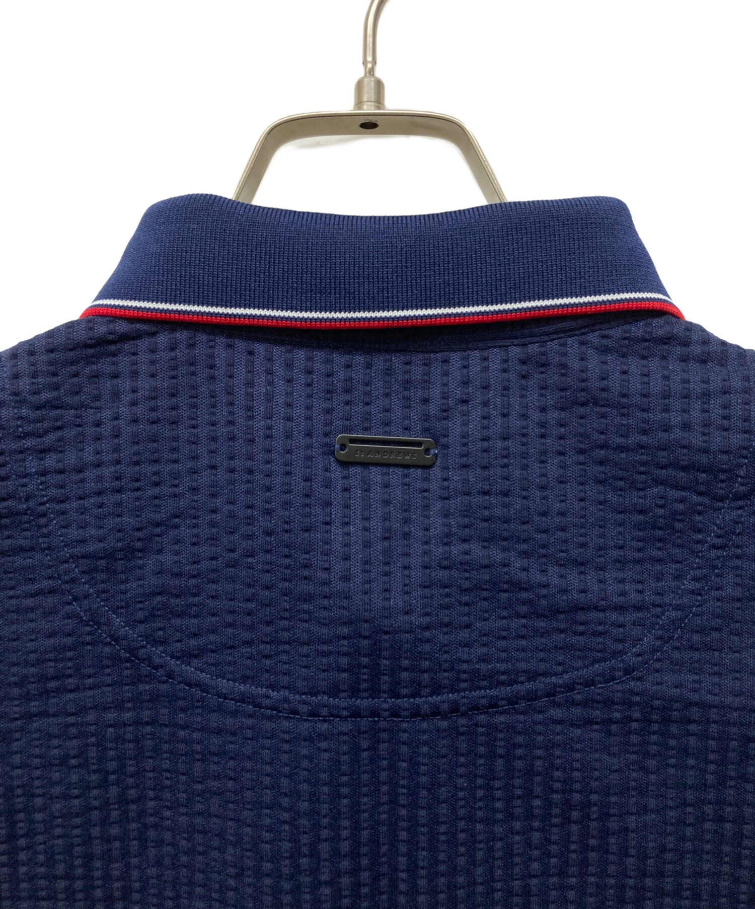 ST ANDREWS メンズポロシャツ LL 青 中古・古着通販】St ANDREWS (セントアンドリュース) シアサッカー