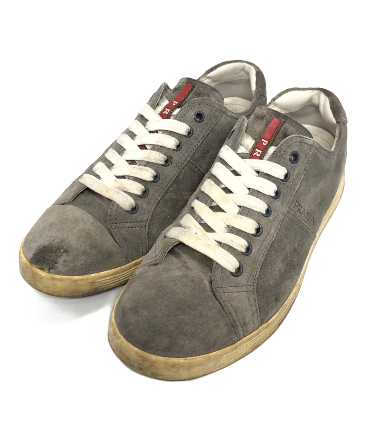 PRADA SPORT プラダ スポーツ スウェード ローカットスニーカー シューズ グレー 中古・古着通販】PRADA SPORTS (プラダスポーツ) ローカットスニーカー
