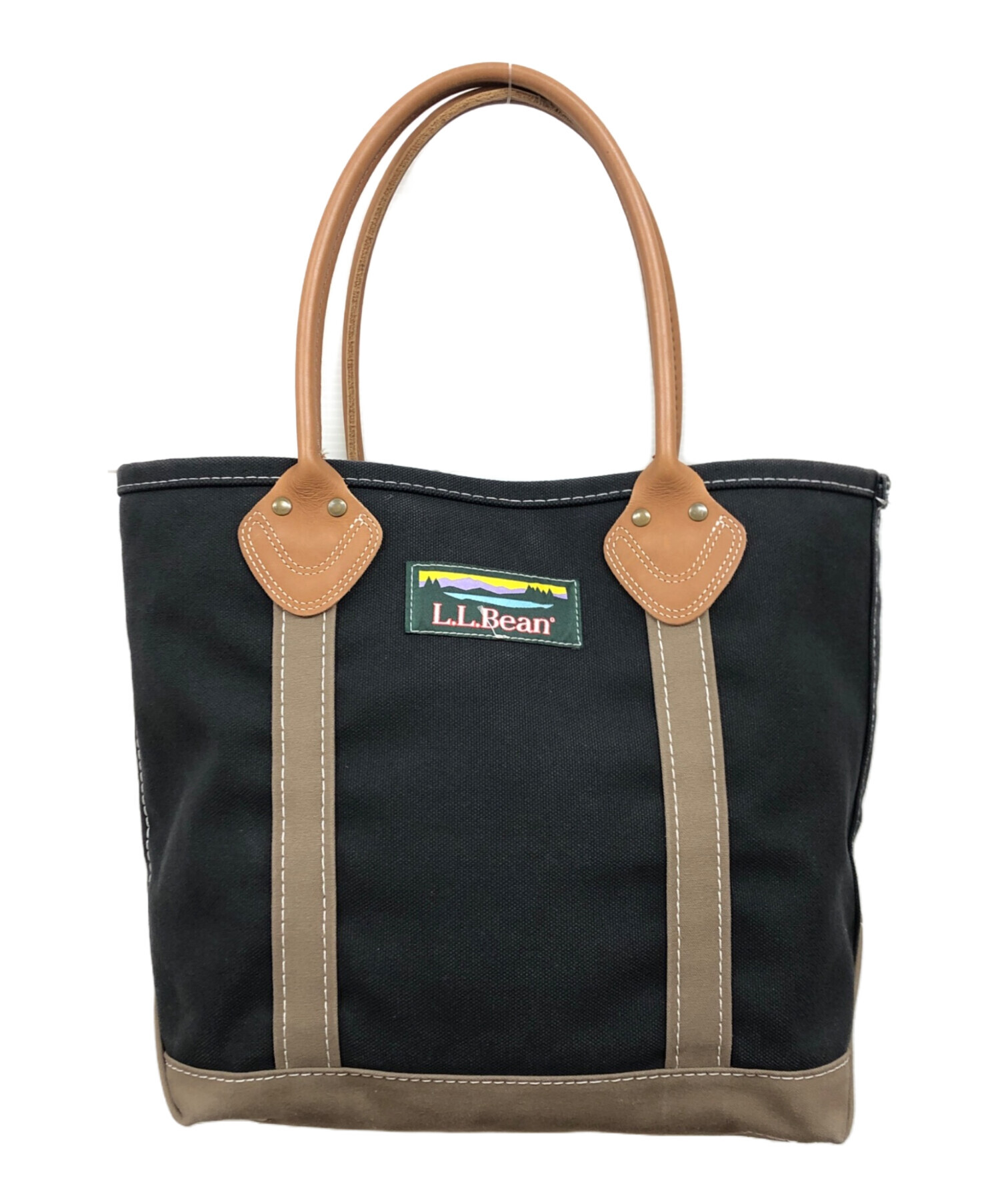 エルエルビーン レザー トートバッグ 黒タグ ヴィンテージ アウトドア 革タグ 中古・古着通販】L.L.Bean (エルエルビーン) ハンドルレザートート