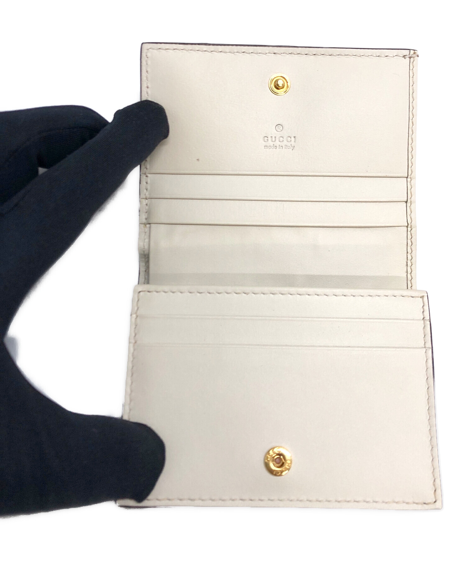 中古・古着通販】GUCCI (グッチ) 2つ折り財布 ブラウン｜ブランド