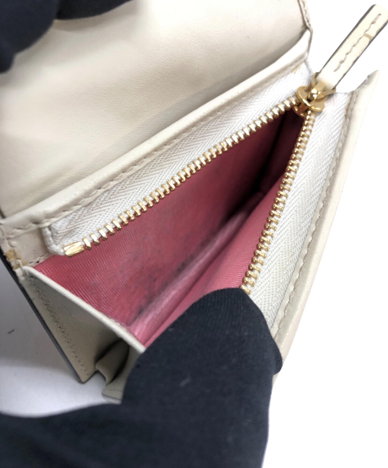 中古・古着通販】GUCCI (グッチ) 2つ折り財布 ブラウン｜ブランド