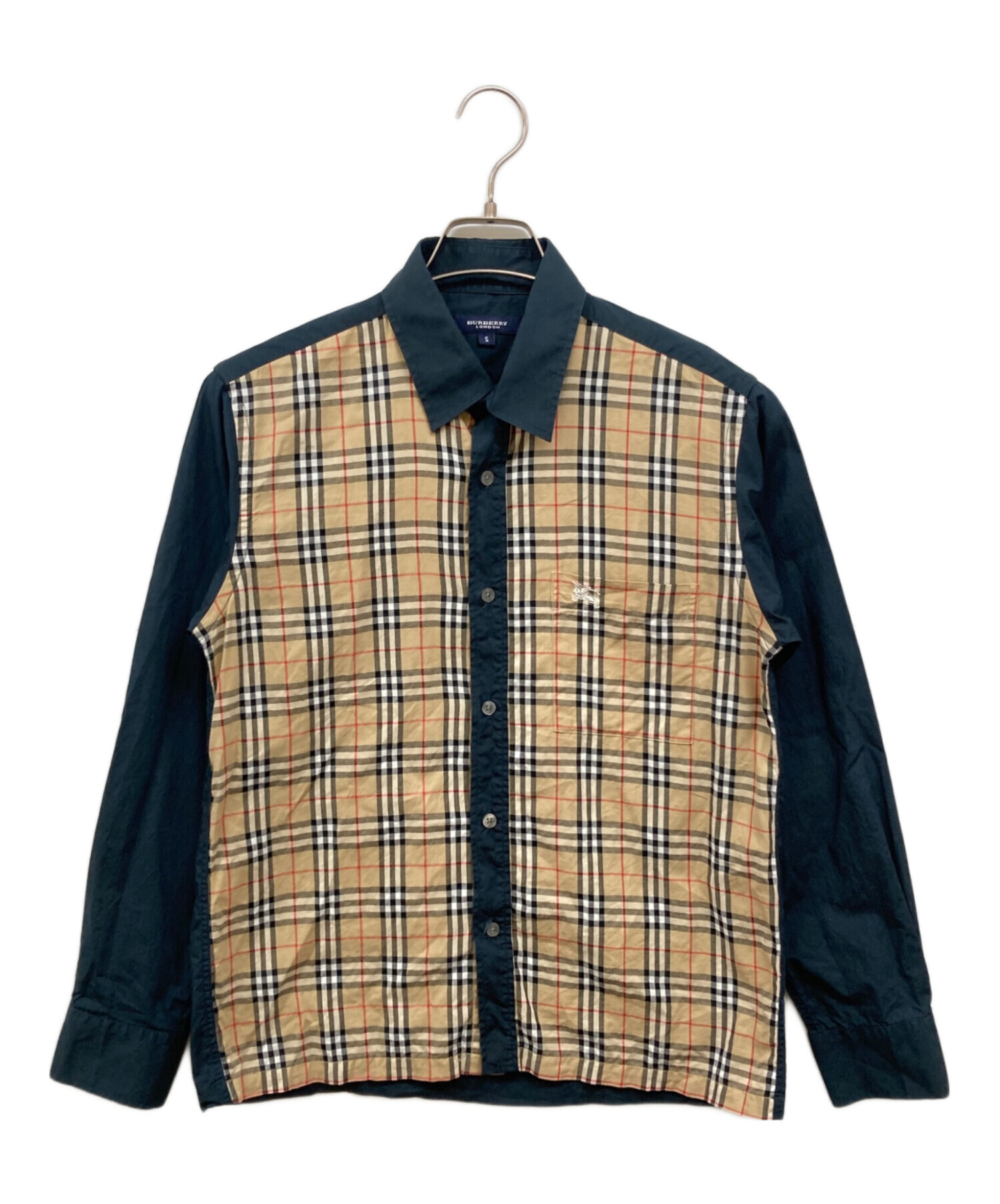BURBERRY LONDON/バーバリー ロンドン 定番チェック長袖コットンドレスシャツ【S】【LSHA75117】 中古・古着通販】BURBERRY LONDON (バーバリーロンドン) ノバチェック