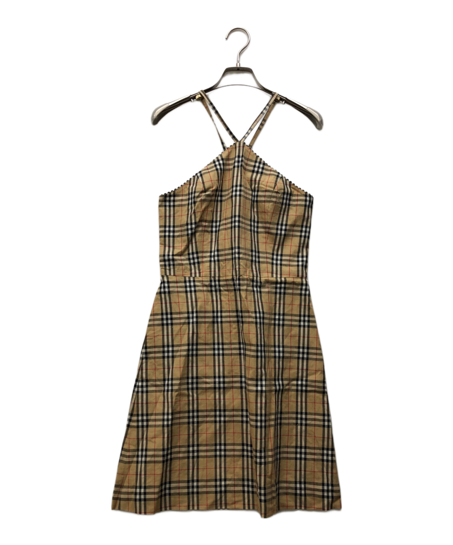 BURBERRY チェック ワンピース キャミワンピ 40size 中古・古着通販】BURBERRY BLUE LABEL (バーバリー ブルー レーベル