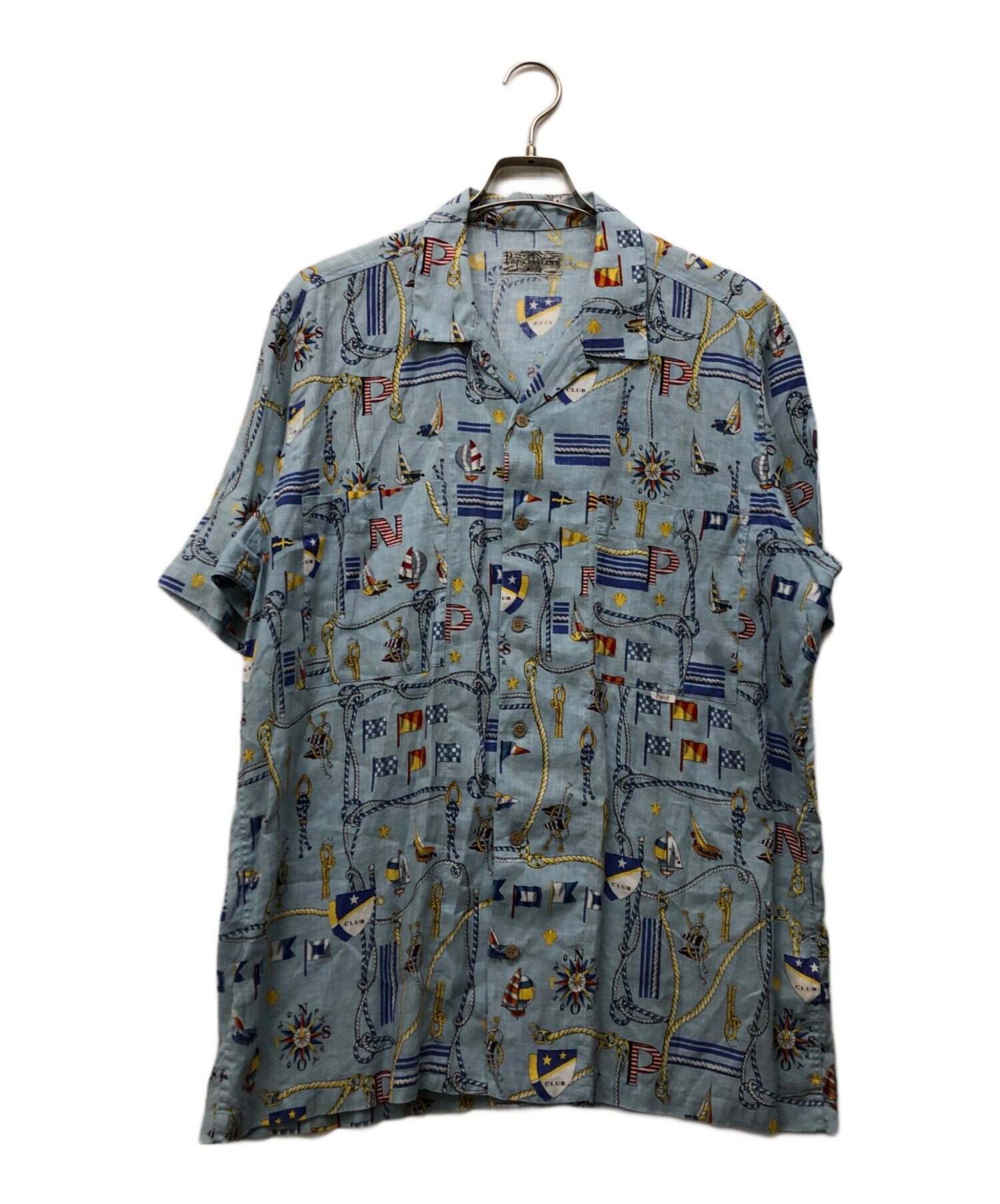 未使用級 パパス 日本製 オープンカラーシャツ L 開襟 半袖 リゾート タグ付 中古・古着通販】PAPAS ISLAND (パパス アイランド) リネンオープン