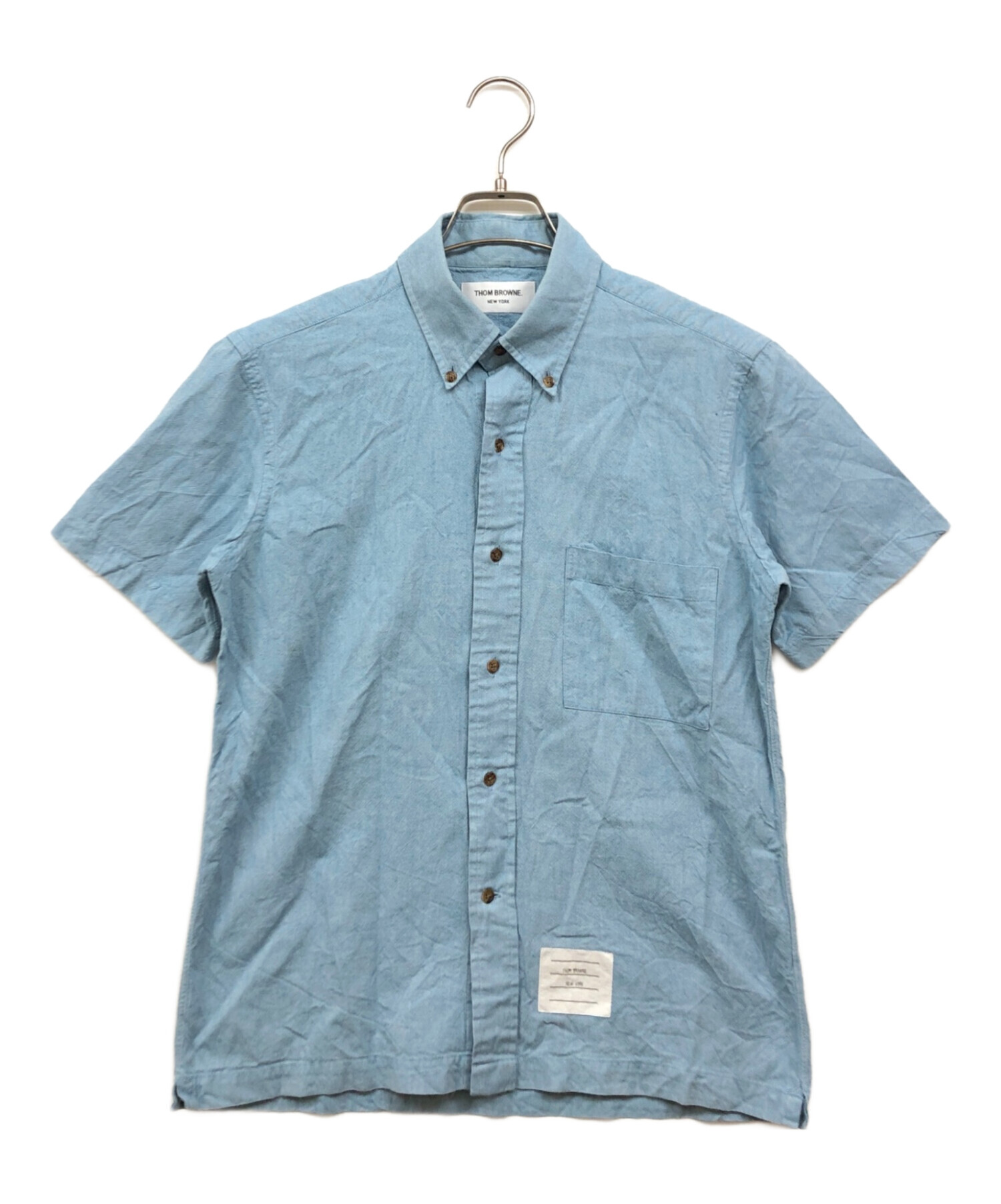 中古・古着通販】Thom Browne (トムブラウン) 半袖シャツ ブルー