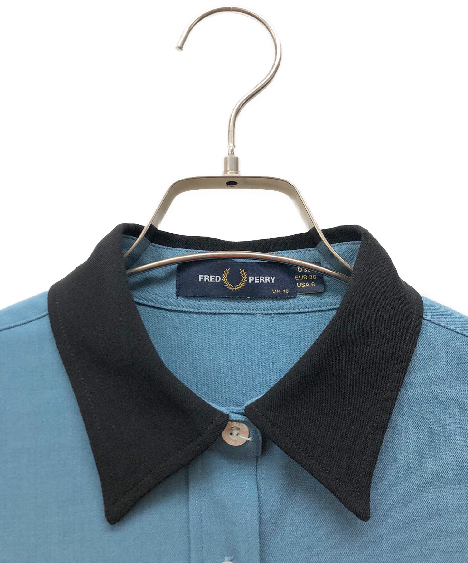 中古・古着通販】FRED PERRY (フレッドペリー) 半袖ワンピース ブルー