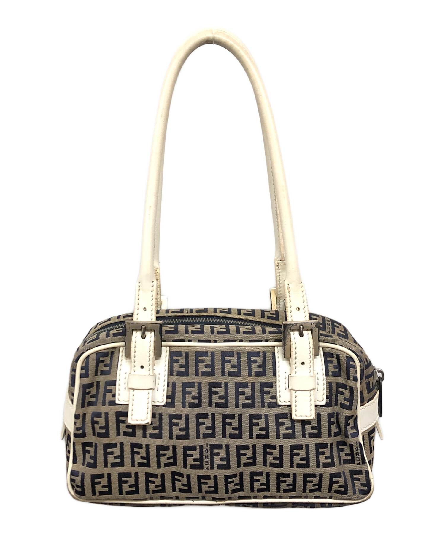 中古・古着通販】FENDI (フェンディ) ハンドバッグ ベージュ・ネイビー