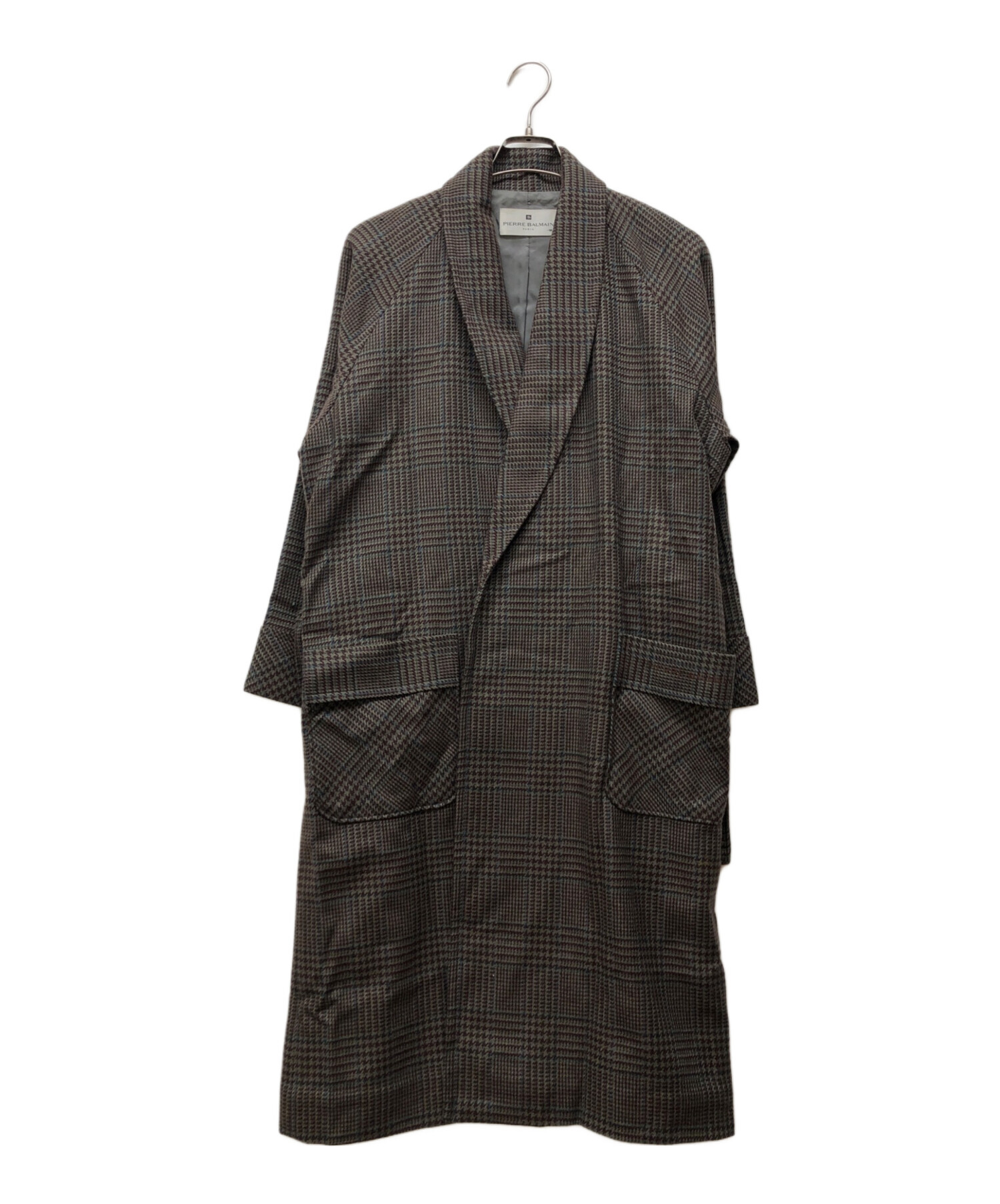 ピエールバルマン ラムレザーコート M ブラウン ストライプ 中古・古着通販】PIERRE BALMAIN (ピエール バルマン) ベルデット