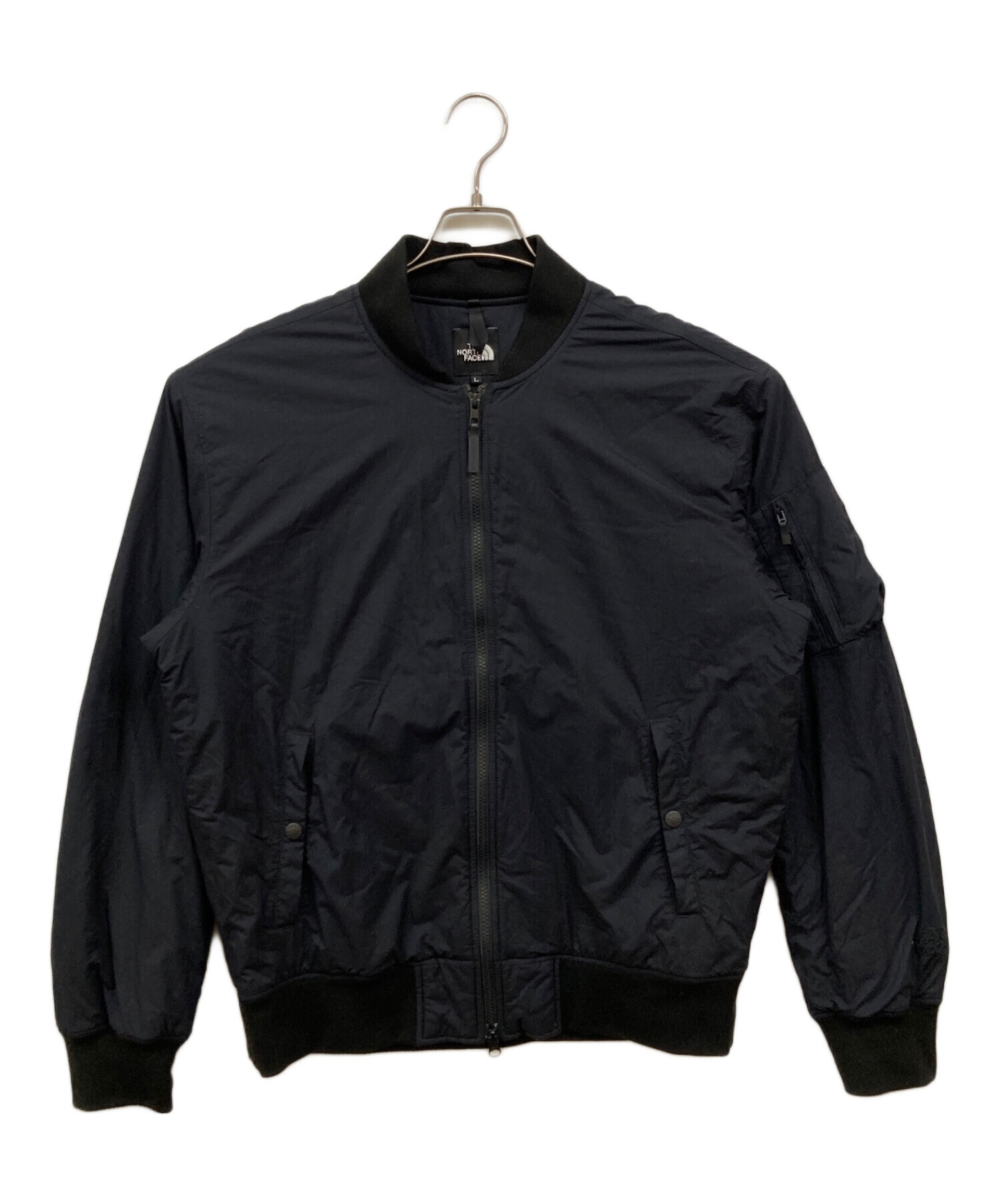 THE NORTH FACE ノースフェイス ジャケット トランジット ボンバージャケット MA-1 Transit Bomber Jacket 19SS ブラック(K) 黒 L アウター ブルゾン 【メンズ】【中古】【美品】 中古・古着通販】THE NORTH FACE (ザ ノース フェイス) TRANSIT BOMBER