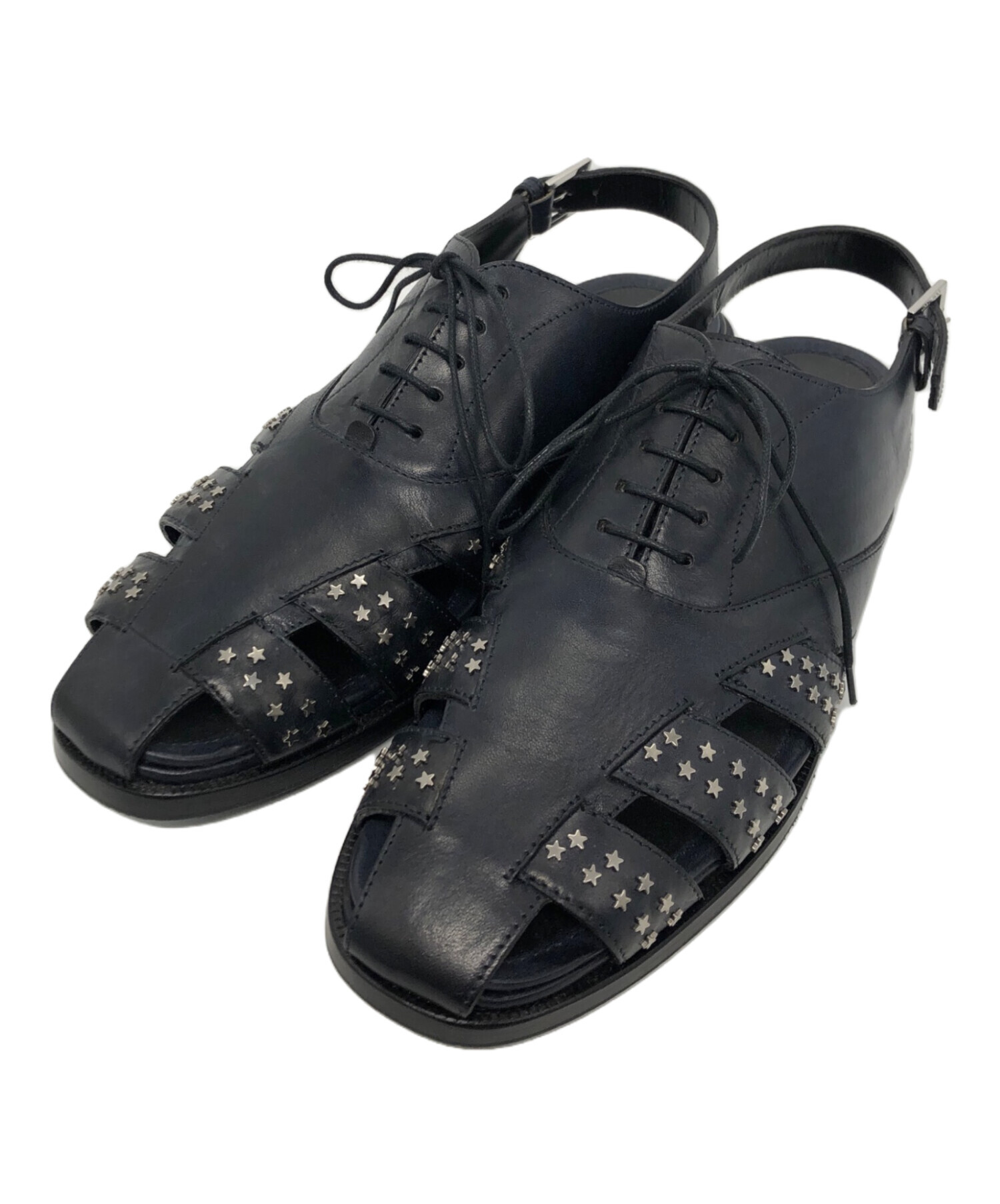 A*a様 JIMMY CHOO ジミーチュウ ビジュー レースアップサンダル ゴ 中古・古着通販】JIMMY CHOO (ジミーチュウ) スタッズデザイングルカ